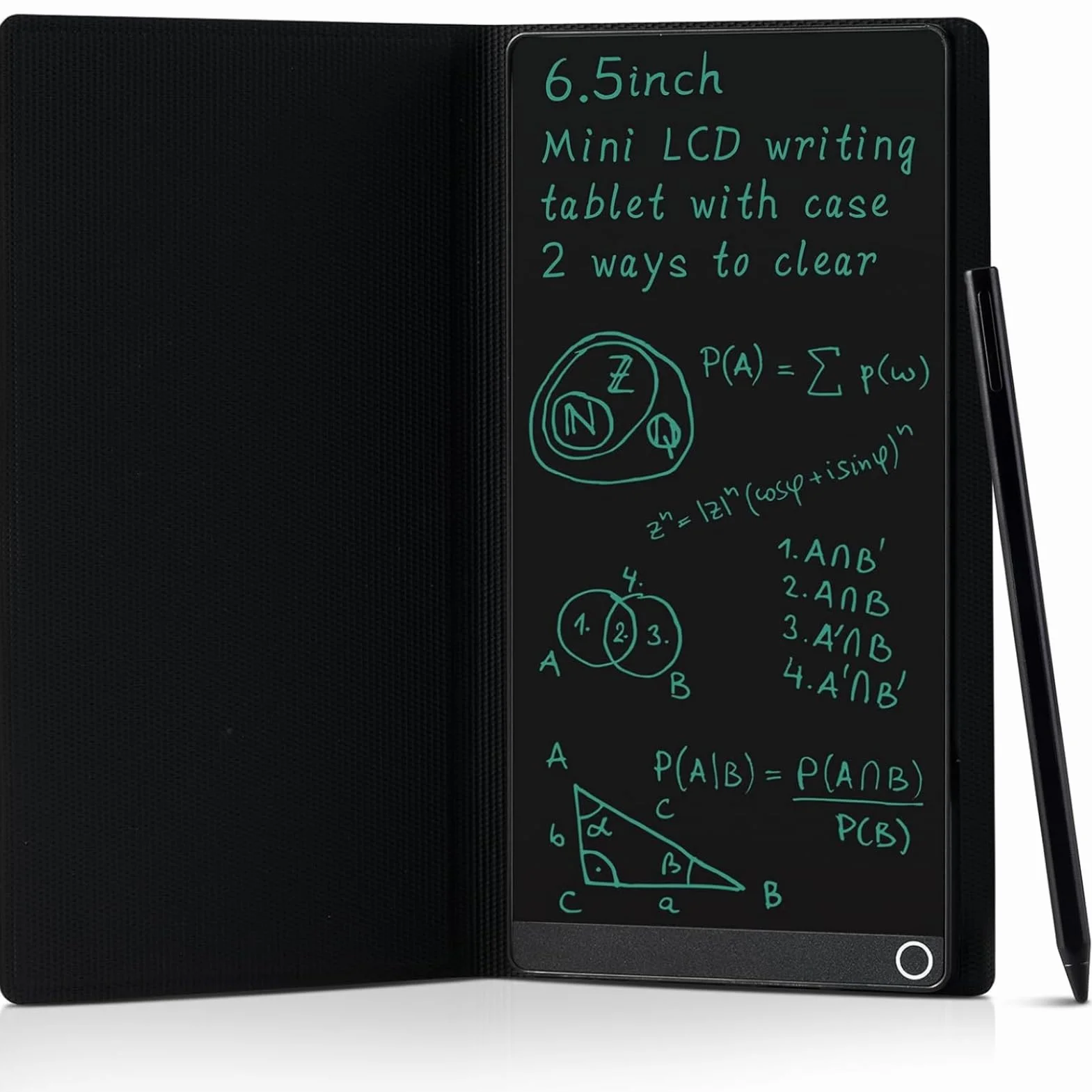 Tangxi Tableta de Escritura LCD 6.5 Pulgadas Mini Almohadilla de Dibujo Electrónico Borrable Reutilizable con Cubierta Protectora