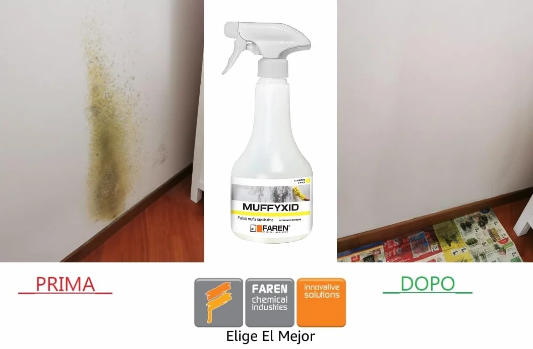 FAREN Muffyxid - Eliminar moho, antimoho, limpiador de moldes de acción rápida, desinfectante, elimina rápidamente moho, hongos, musgos y algas, retrasa la reaparición, 500 ml (3)