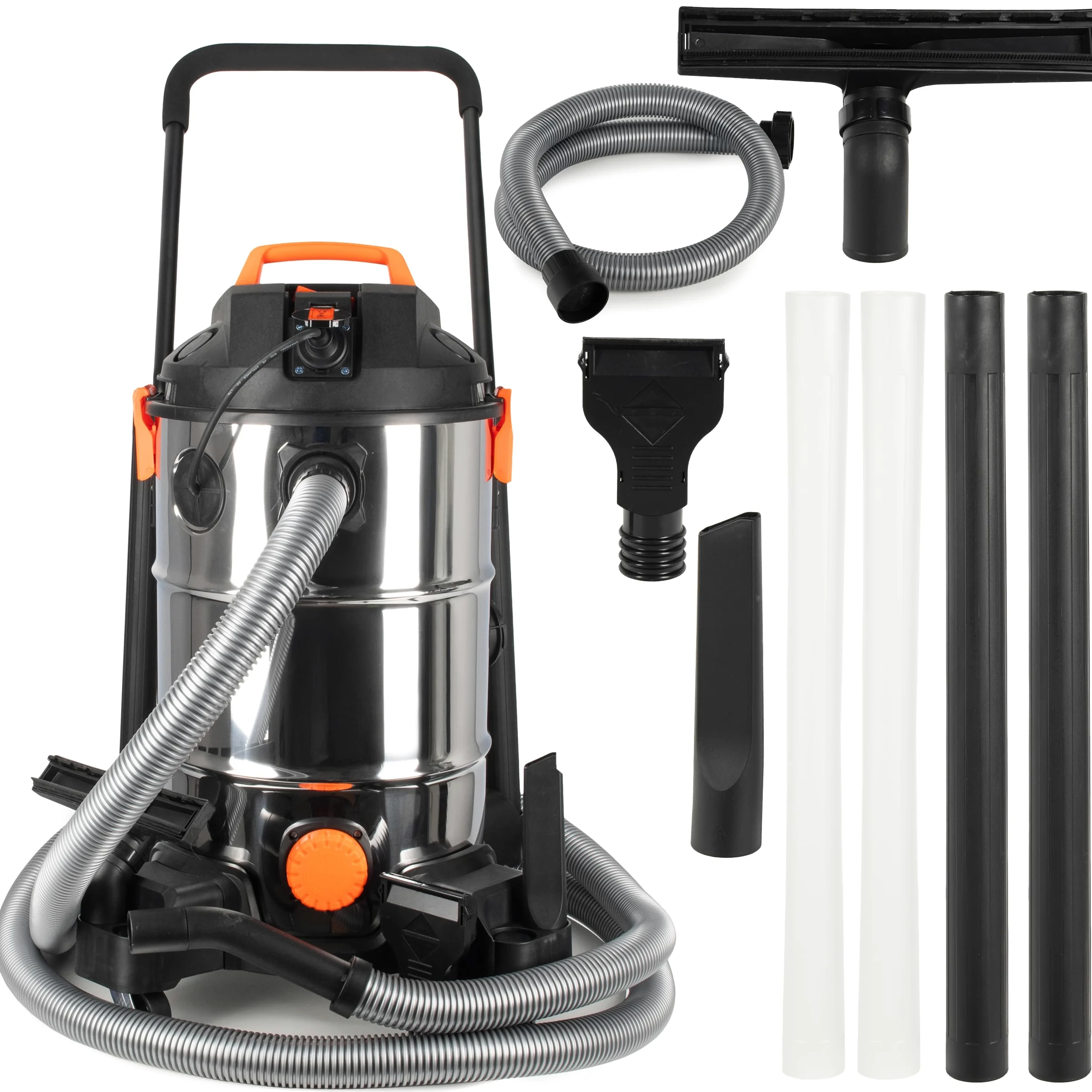 COIL Aspirador de lodo de estanque, limpiador de piscinas, depósito (35 l), potencia de succión: 18 KPa, bomba de drenaje de 600 W, 1400 W