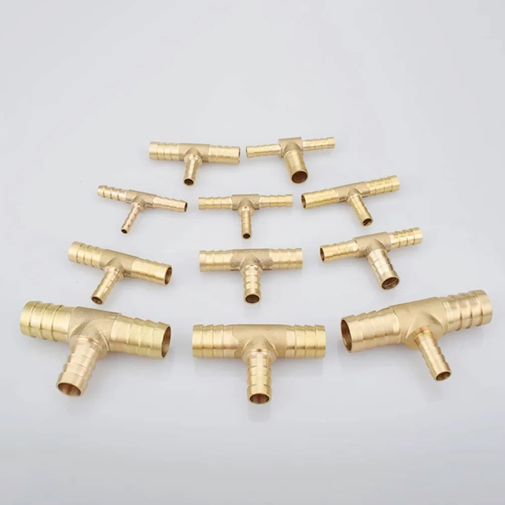 Conector de toque de manguera, 1 conector adaptador de acoplador separador de accesorios de tubería de latón reutilizable de 3 vías con lengüeta for manguera, utilizado for accesorios en T d