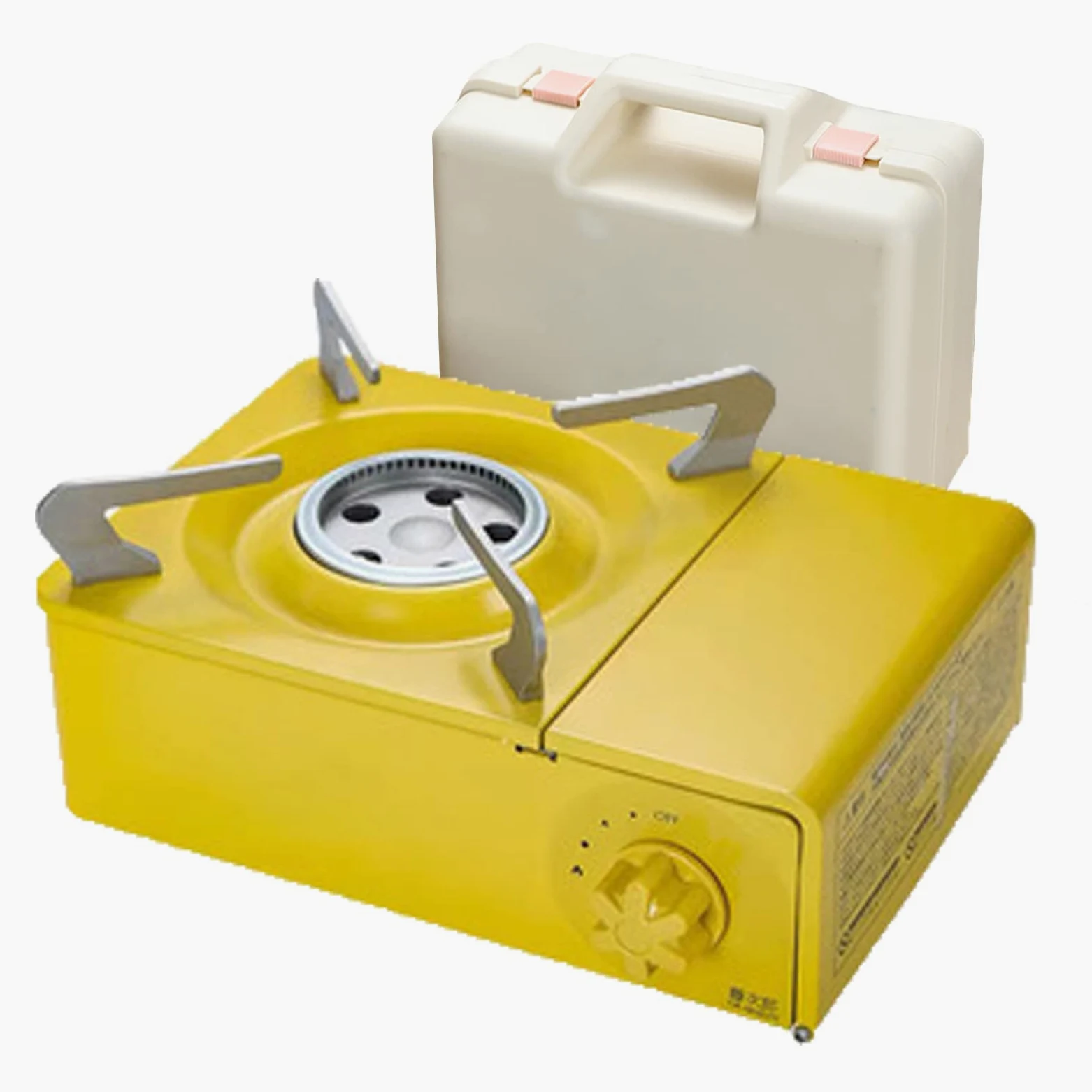 Mini estufa de gas butano portátil con encendido piezoeléctrico y funda de transporte para picnic, senderismo, cocina al aire libre, uso de emergencia