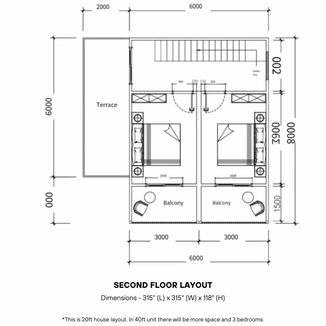 Barn Homes 2024 - Casa prefabricada plegable de dos pisos para adultos, contenedor modular de acero pequeño, color marrón (40 pies)