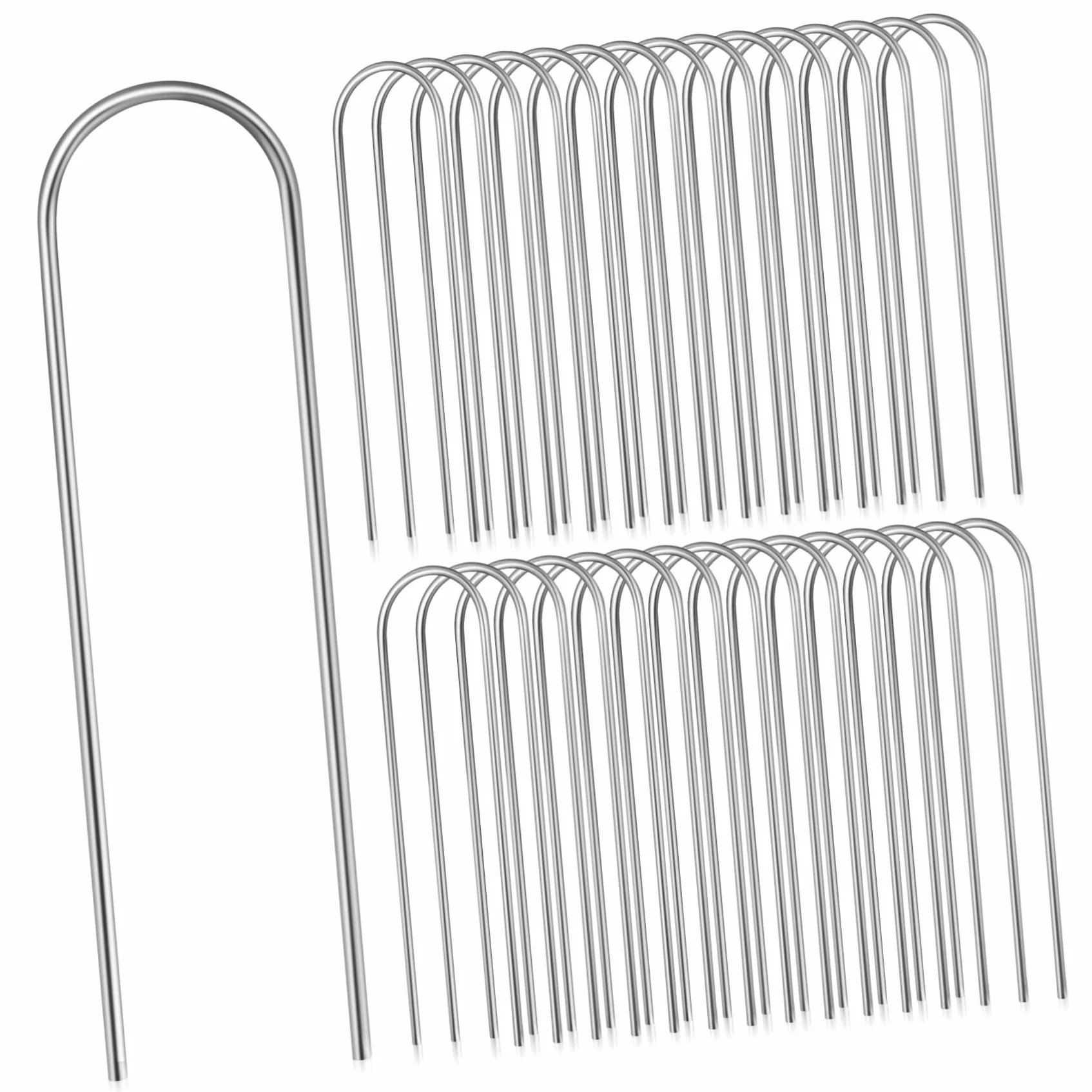 SUPVOX 100piezas Estacas De Hierro para Tiendas Clavos para Fijación De Membranas y Césped Artificial