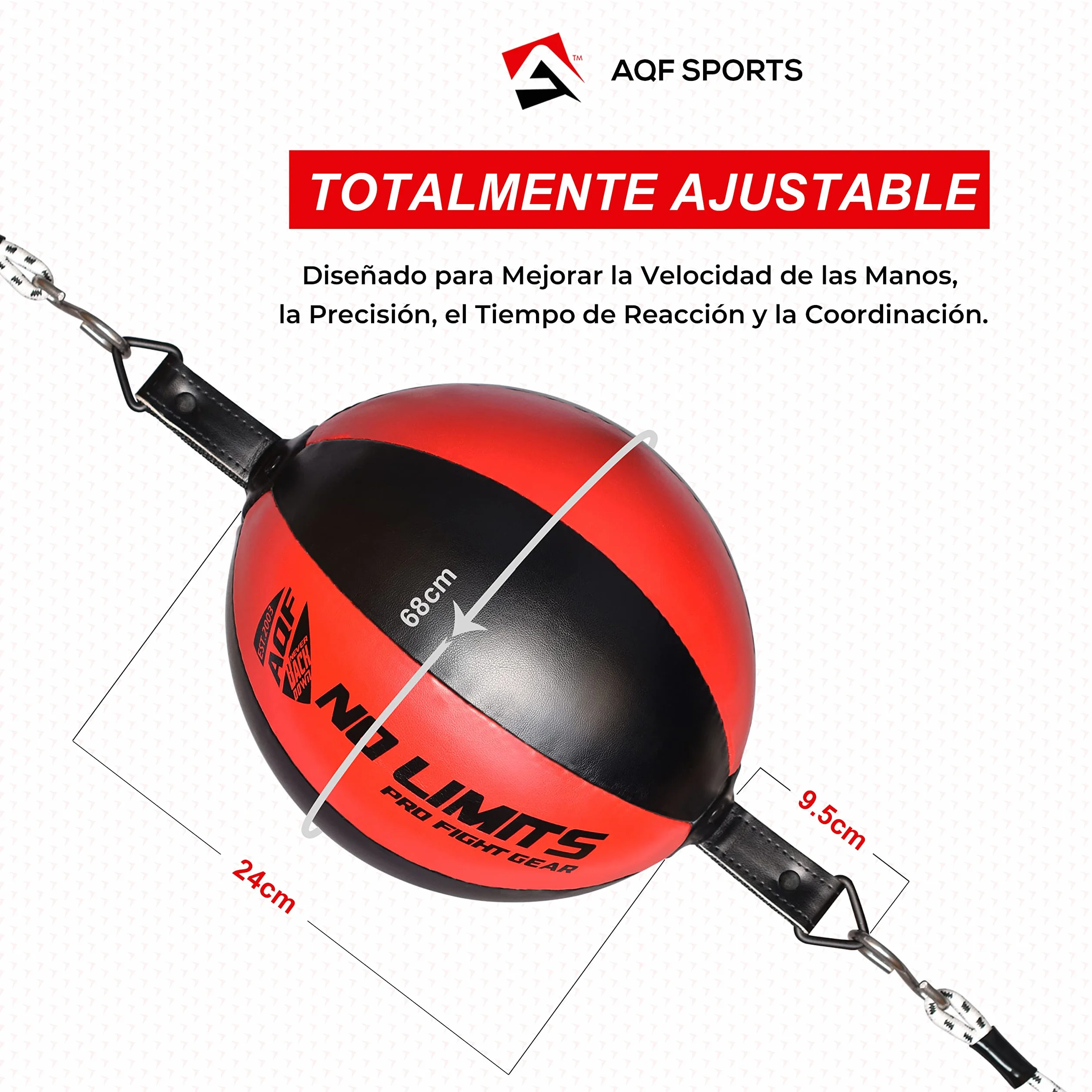 AQF Pera de Boxeo para Esquivar Punching Ball Doble Extremo MMA Saco Techo Entrenar