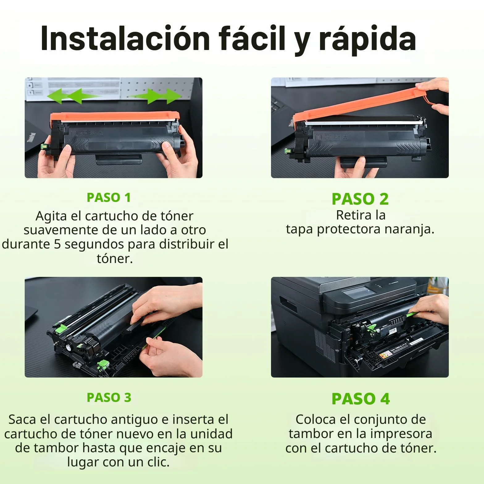 Swiss Toner TN2510XL Compatible Brother TN2510 TN-2510 TN-2510XL Negro 2-Pack