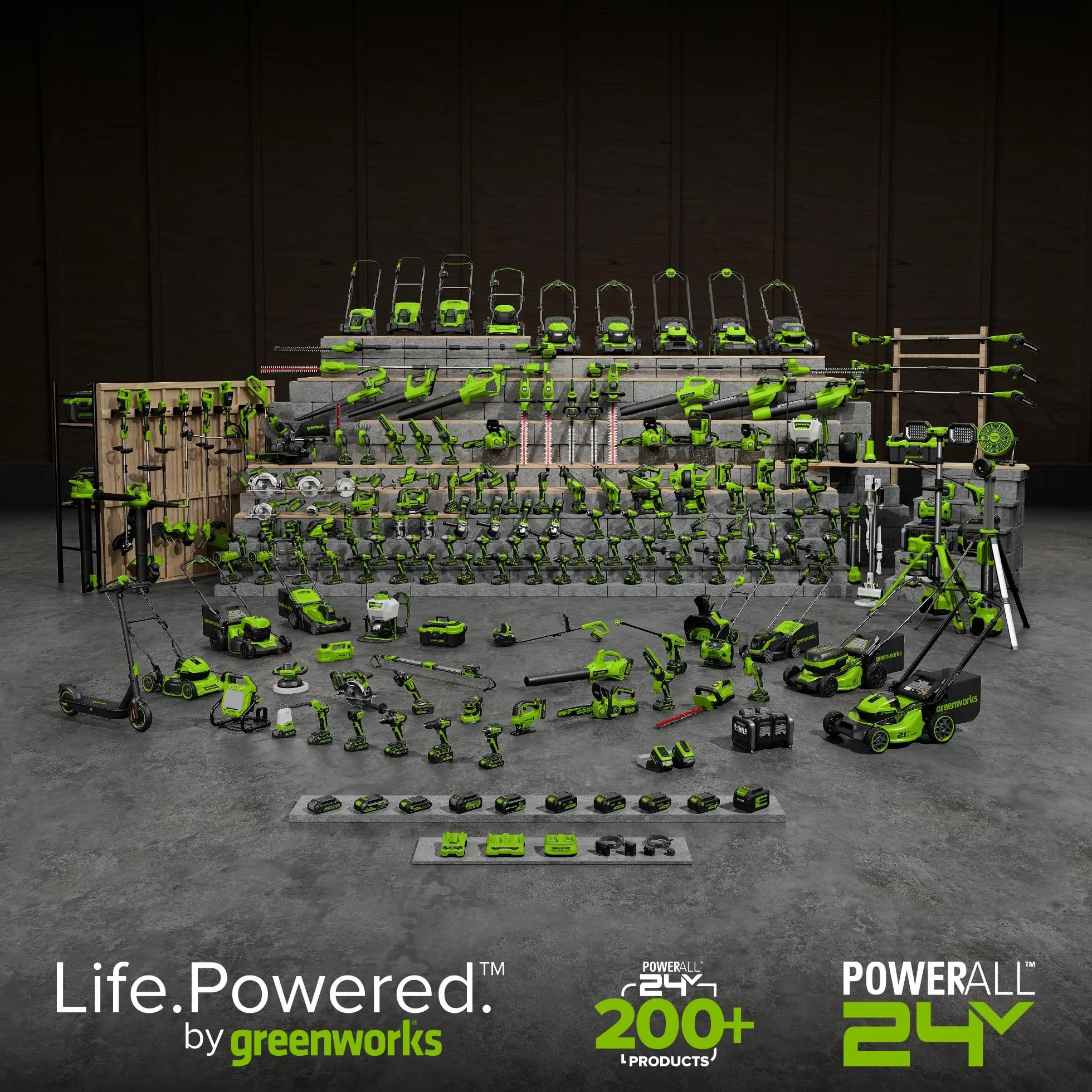 Greenworks Escarificador Aireador Césped 48V (24V x2) Brushless 2-en-1, Ancho 38 cm, 5 Niveles Altura, Bolsa 45L, Manillar Plegable, Herramienta Jardín Inalámbrica, Sin Batería GD2X24SC38II