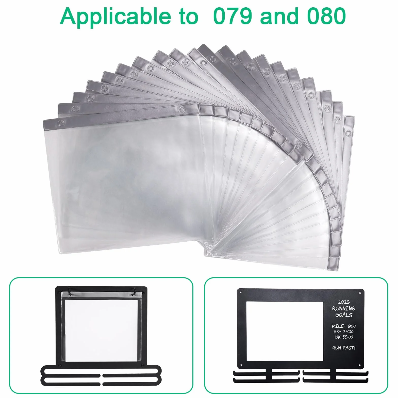 Fundas protectoras de PVC transparente para colgar medallas 20 unidades