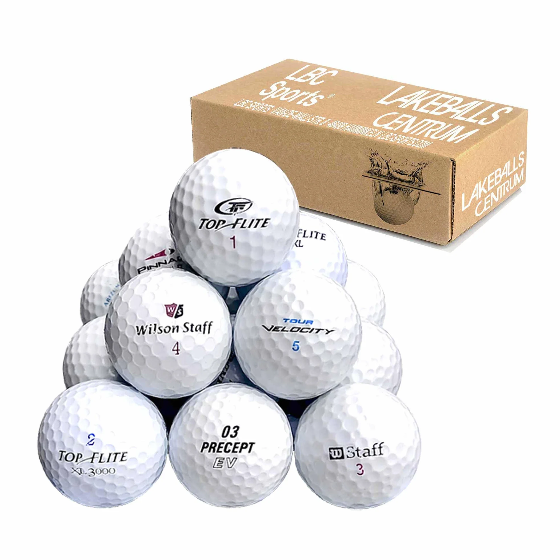 Marcas Pelotas de Golf Recuperadas Lake Balls Calidad AAA AA A B Grade Bolsa de Red