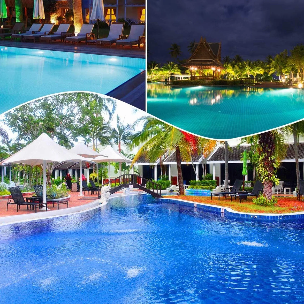 LED Proyector piscina Par56, iluminación de resina 20W 6000K, lámpara submarina IP68 PC, AC/DC 12V