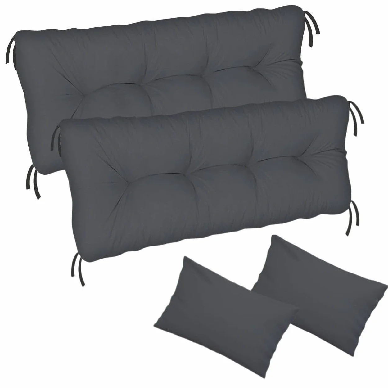 Cojín de banco para silla de jardín, impermeable, 100x50x50 cm, para muebles de palé, exteriores, tumbona, cojín de banco con respaldo para muebles de jardín, Beige [133]