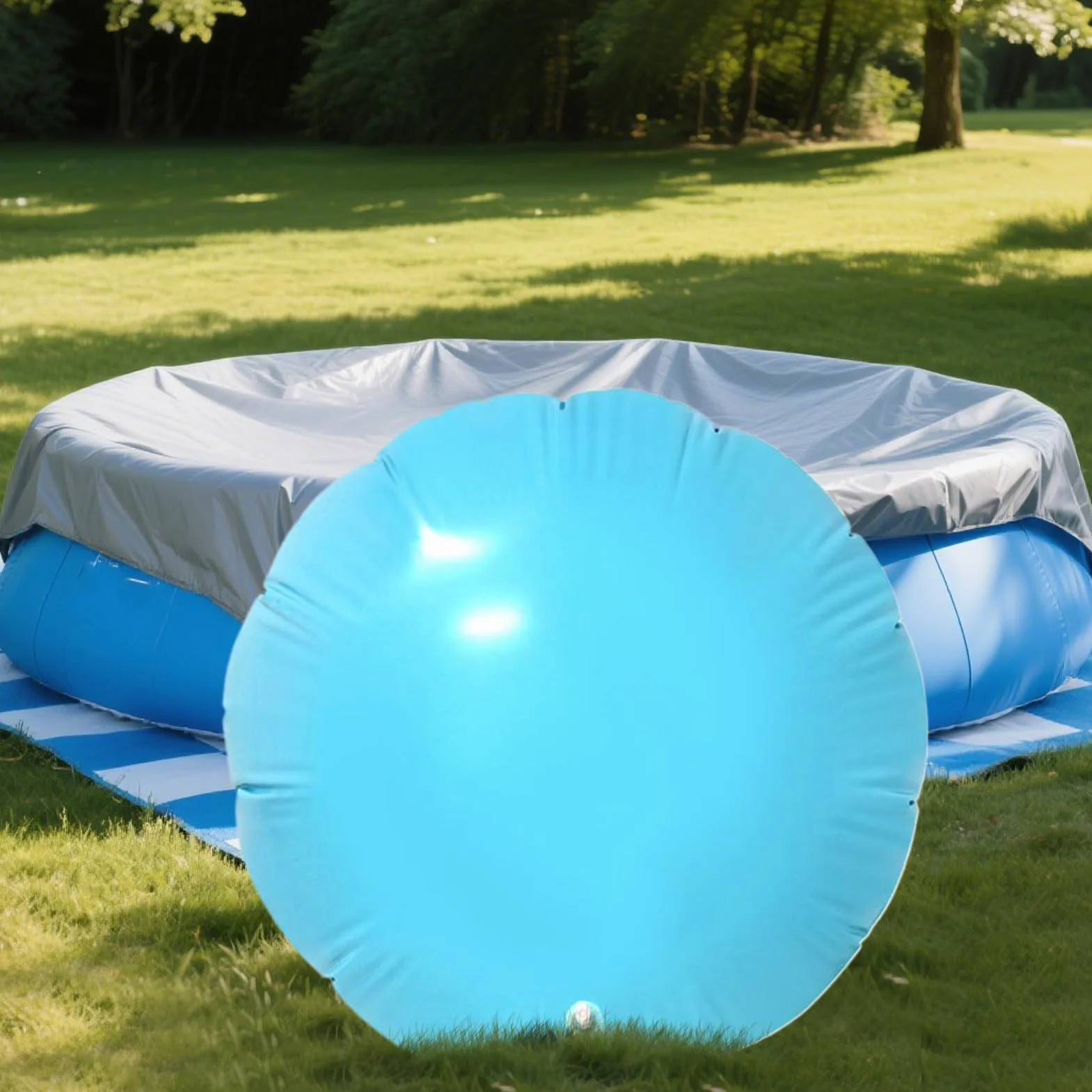 Almohadillas para Piscina | Almohadilla Inflable PVC para Piscina Enterrada | Equilibrador de Hielo Resistente al Frío Balón de Natación Kit de Cierre Invernal para Playa Jardín Trasero SPA Piscinas