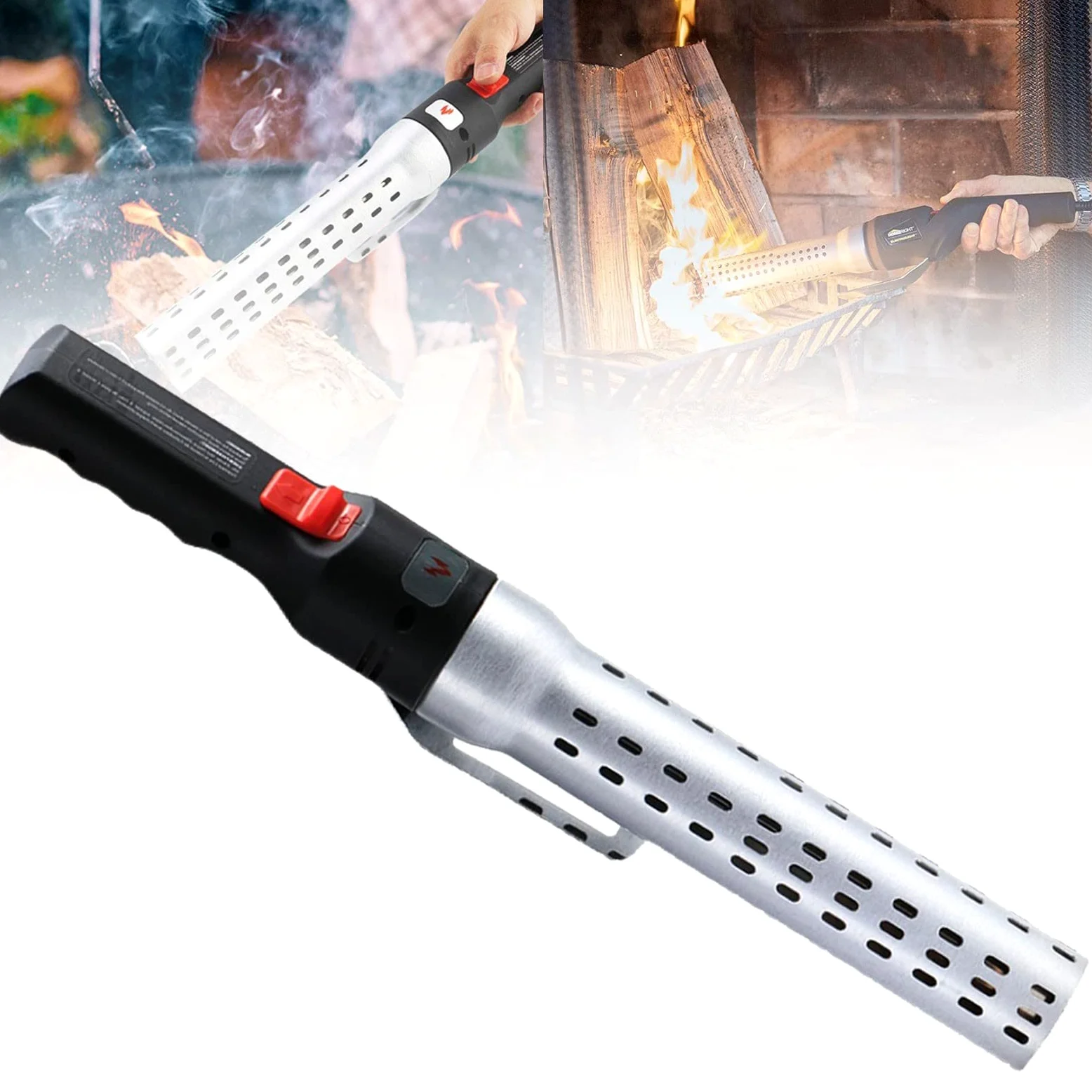 Encendedor Carbon Electrico, Multifunción Encendedor Barbacoa Hasta 650 ° C, Encienda Carbón o Leña Rápidamente, Herramienta de Barbacoa para Chimenea(Color:B)