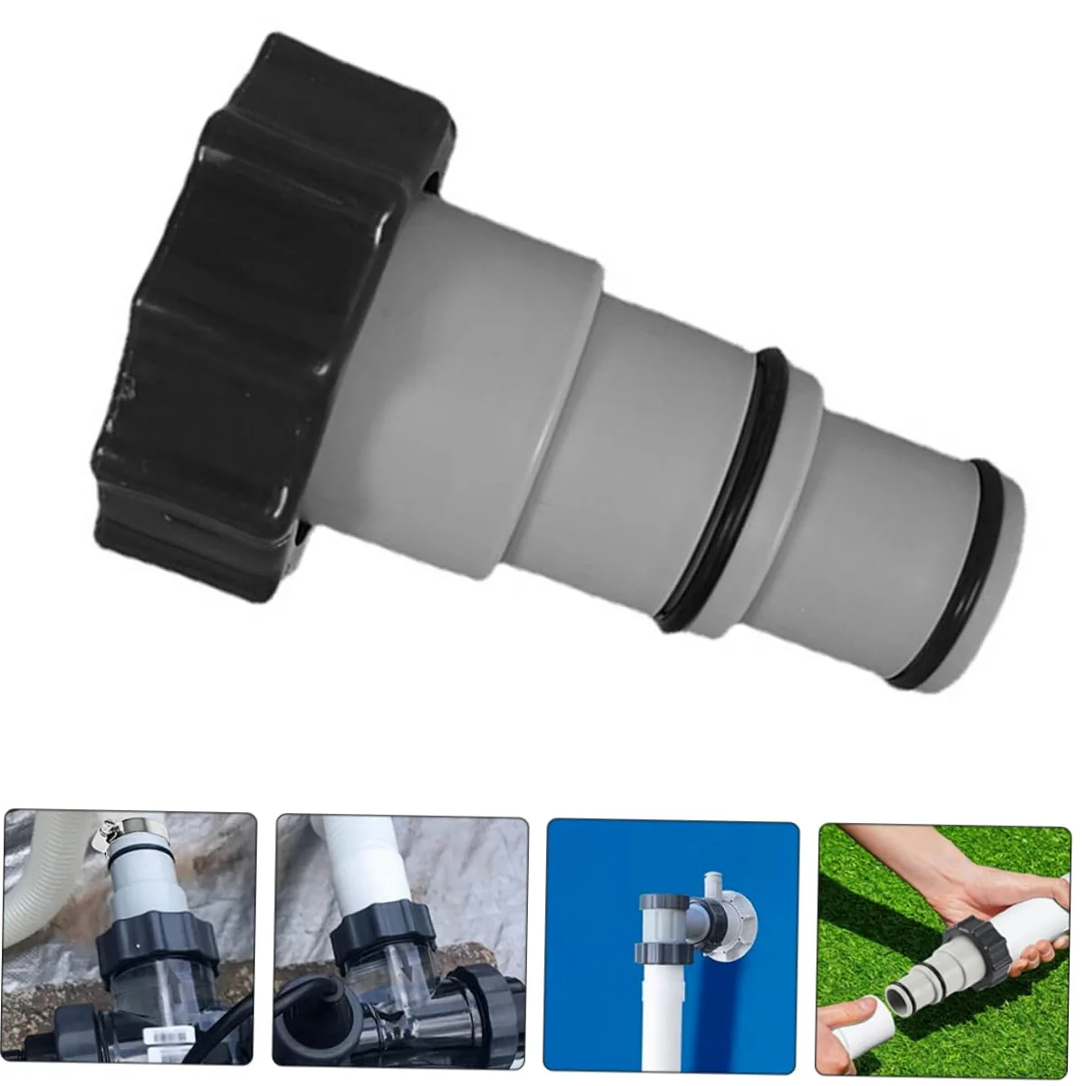 BESPORTBLE Adaptador De Bomba De Filtración De Piscina Adaptadores De Manguera De Piscina Bomba De Filtro De Piscina Adaptador De Manguera De Piscina Elevada Bomba De 2 Piezas x 4