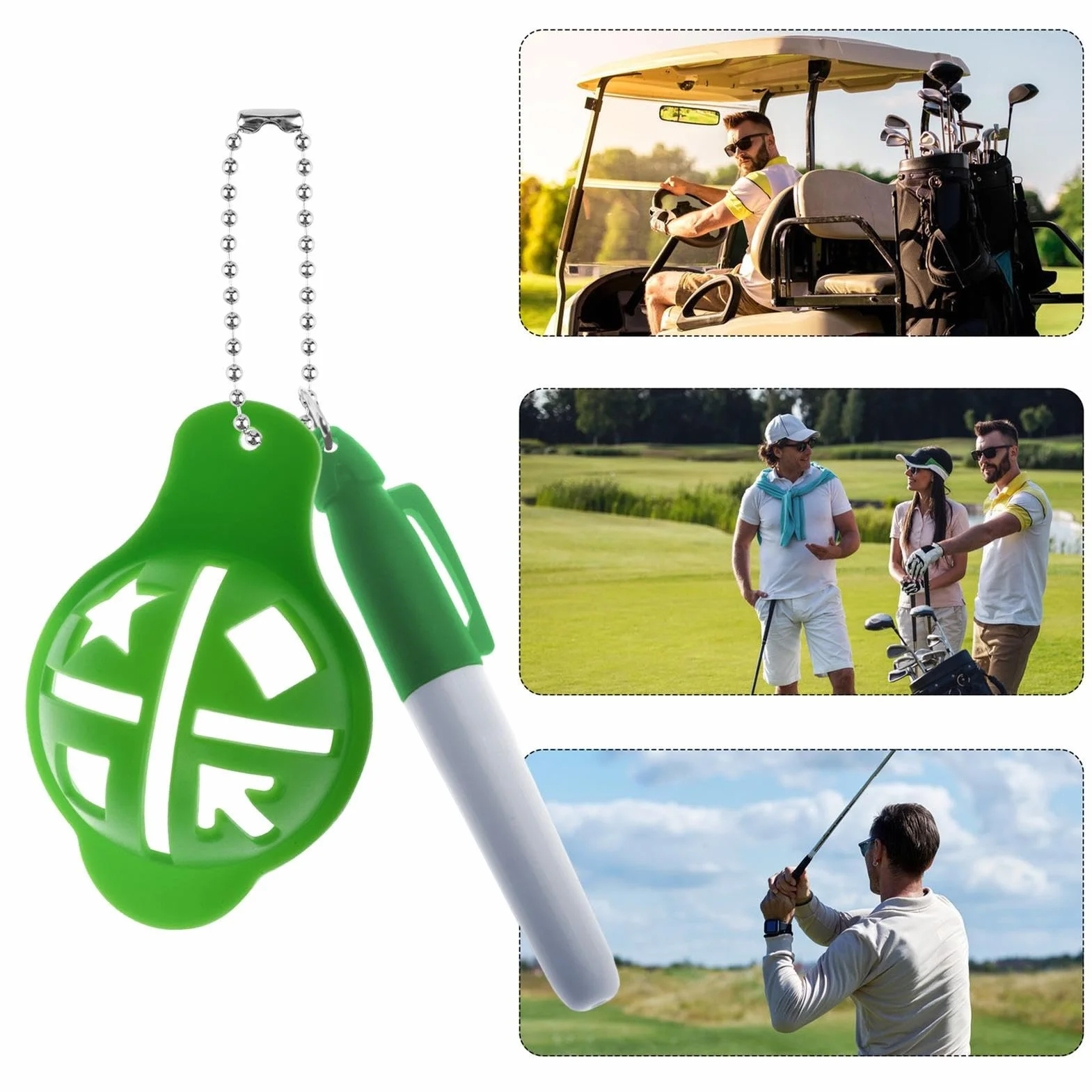 Marcador de Bolas de Golf Plantilla Sombrero Herramienta Marcar Identificar Golfistas