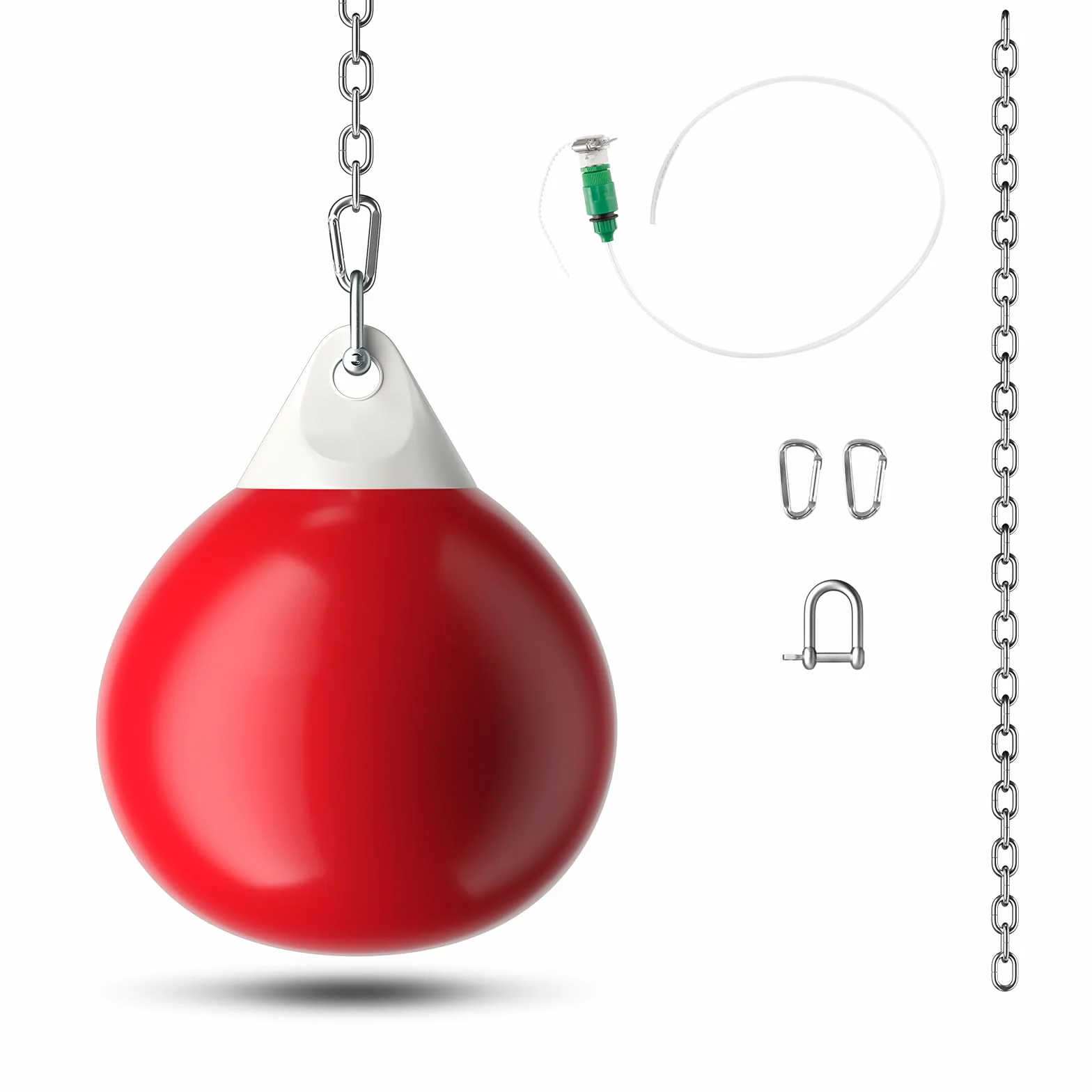 COSTWAY Bolsa de Boxeo con Agua 55 cm 85 kg Cadena de Metal Ajustable