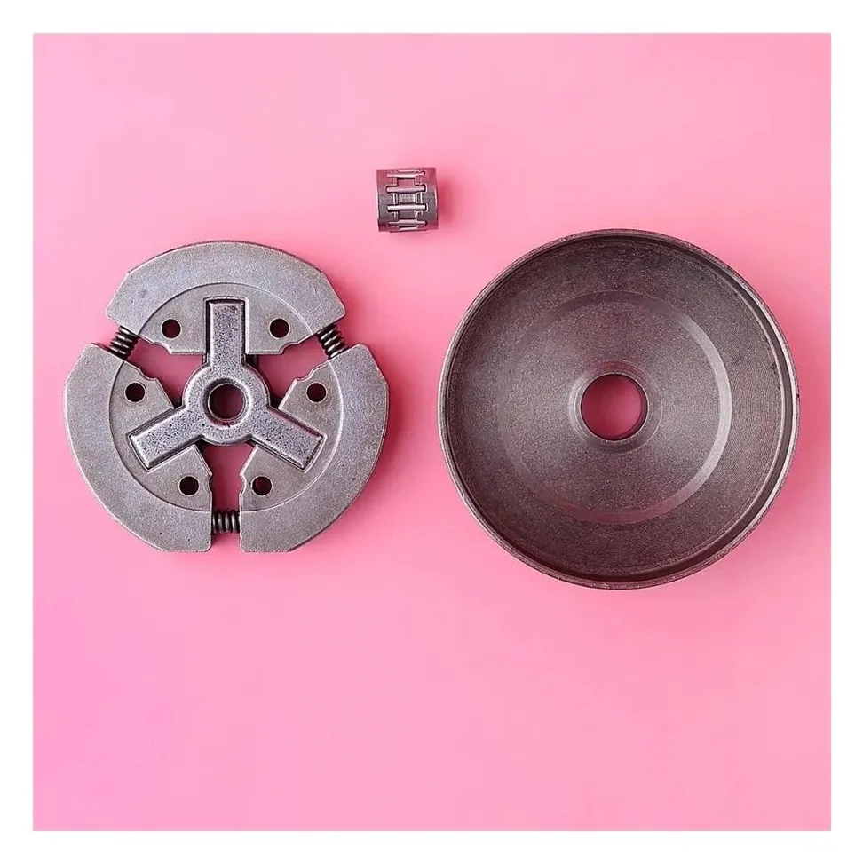 Tambor de Embrague 3/8 7T, Kit de rodamiento de Aguja y Embrague Apto for Motosierra 3800, Piezas de Motor de Motosierra