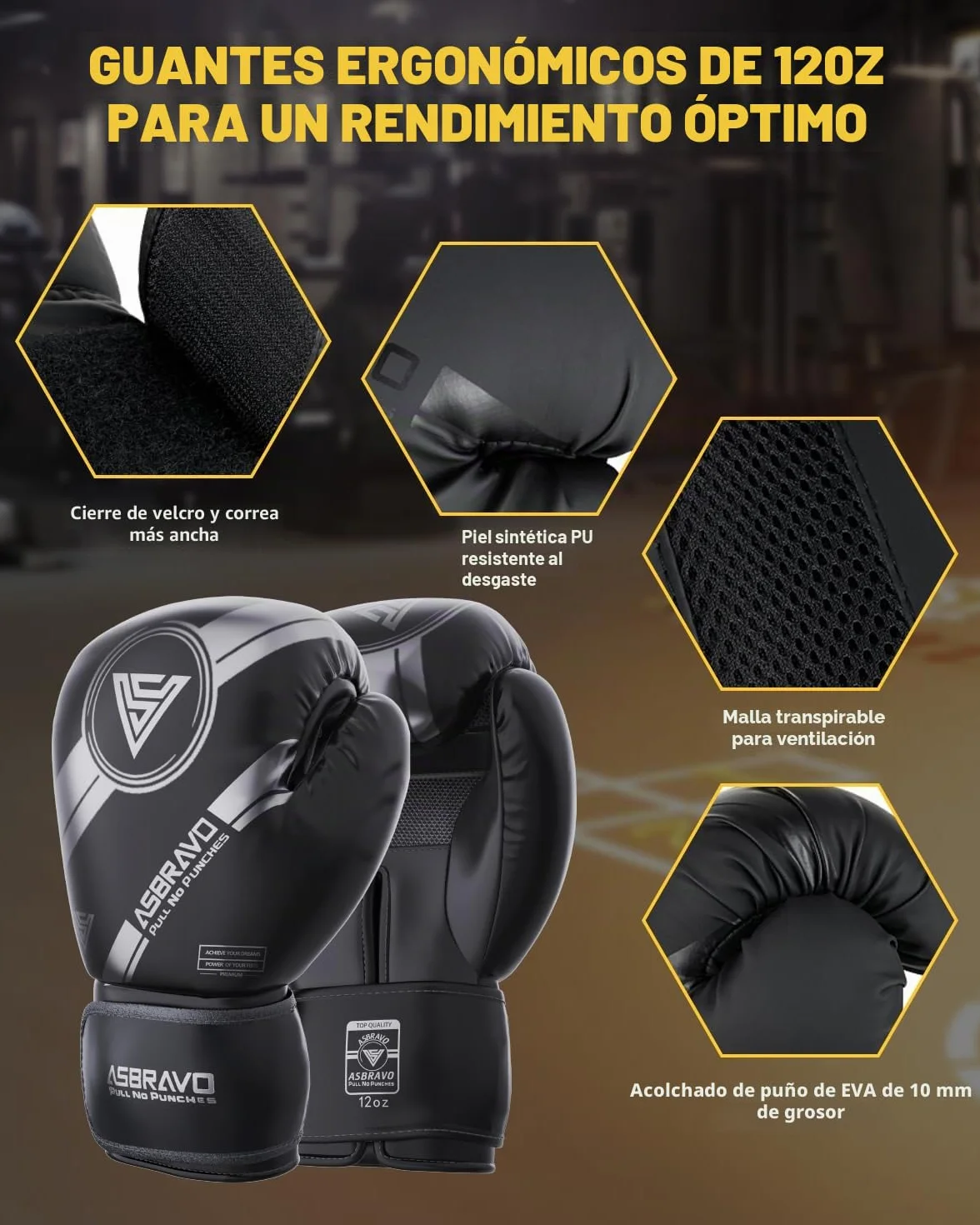 Saco de Boxeo para Adultos, Juego de Boxeo Pesado Oxford 12oz, Guantes MMA Muay Thai Kickboxing