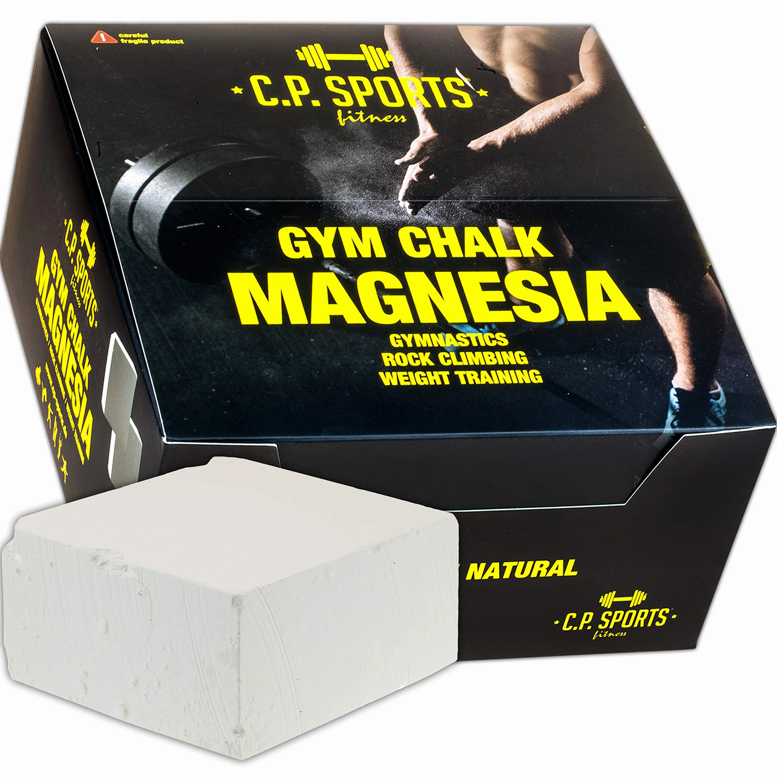 C.P. Sports Magnesia 8 bloques 70 g tiza cal levantamiento pesas escalada gimnasia agarre fitness