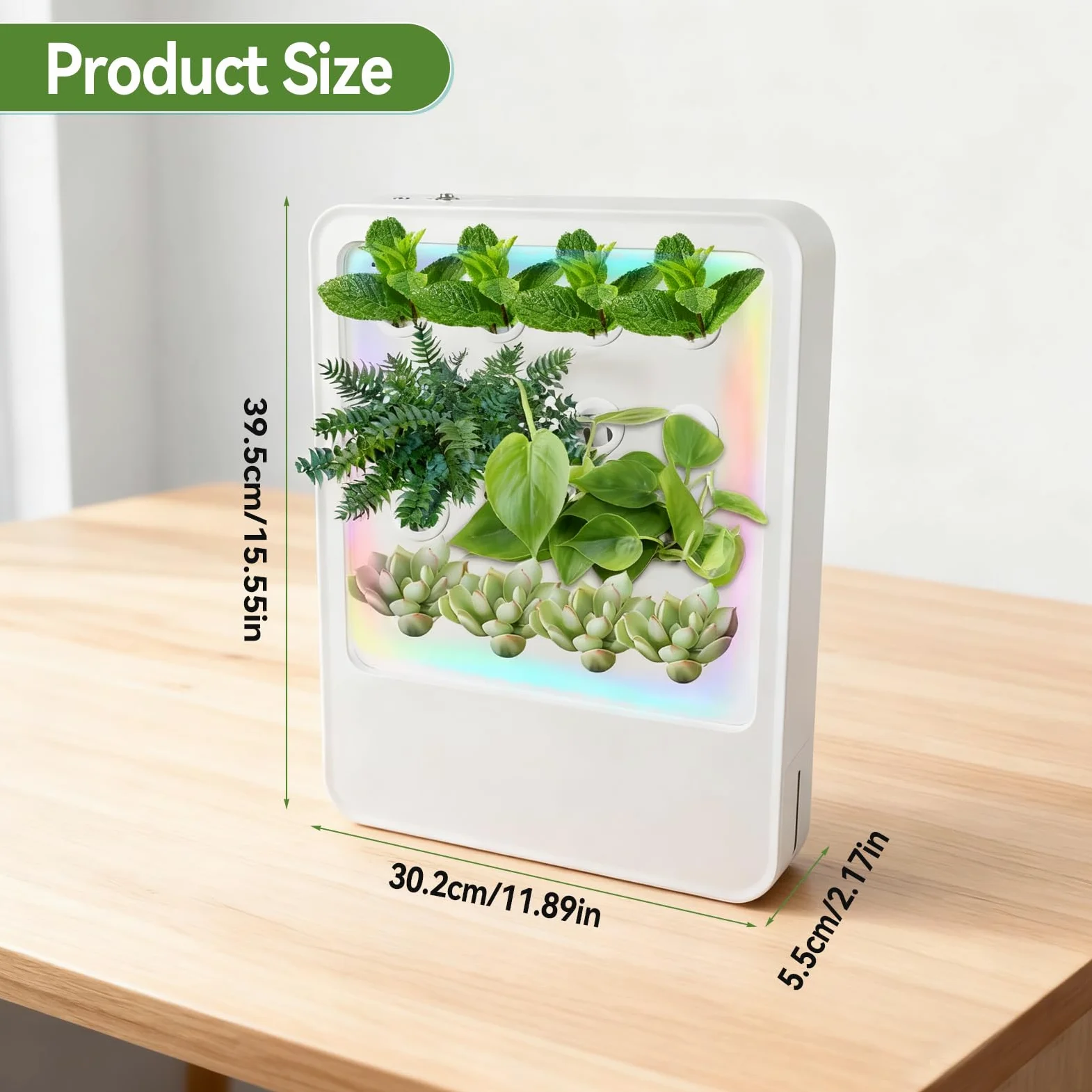 CDIYTOOL Sistema de cultivo hidropónico con luz LED de crecimiento, jardín de hierbas de 16 cápsulas, juego inteligente de germinación de plantas con riego automático, luz ajustable