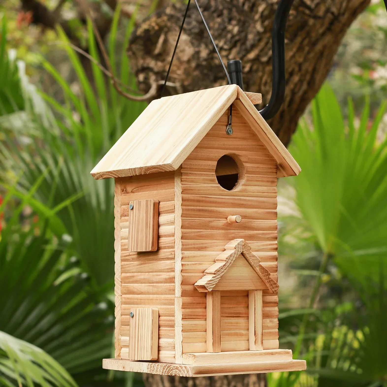 STARSWR Casas para pájaros para Exteriores, casa Colgante para pájaros