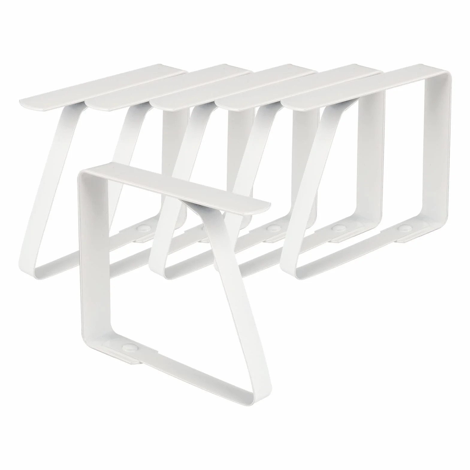 6 pinzas de mantel de acero inoxidable de gran formato, 8 x 7 cm, pinzas de mantel para mesas gruesas de 0 a 7 cm, para mesa de jardín, restaurante, comedor, fiestas, bodas
