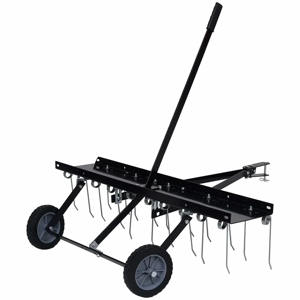 vidaXL Escarificador para Cortacésped Ride-On Raspador de Dientes Removedor de Musgo Malas Hierbas Rastrillo con Operador a Bordo 100 cm