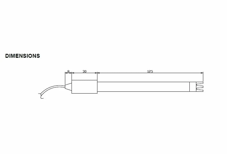 Sonda SK RX +/-1.000 mV 6BAR 60ºC 5 mt.