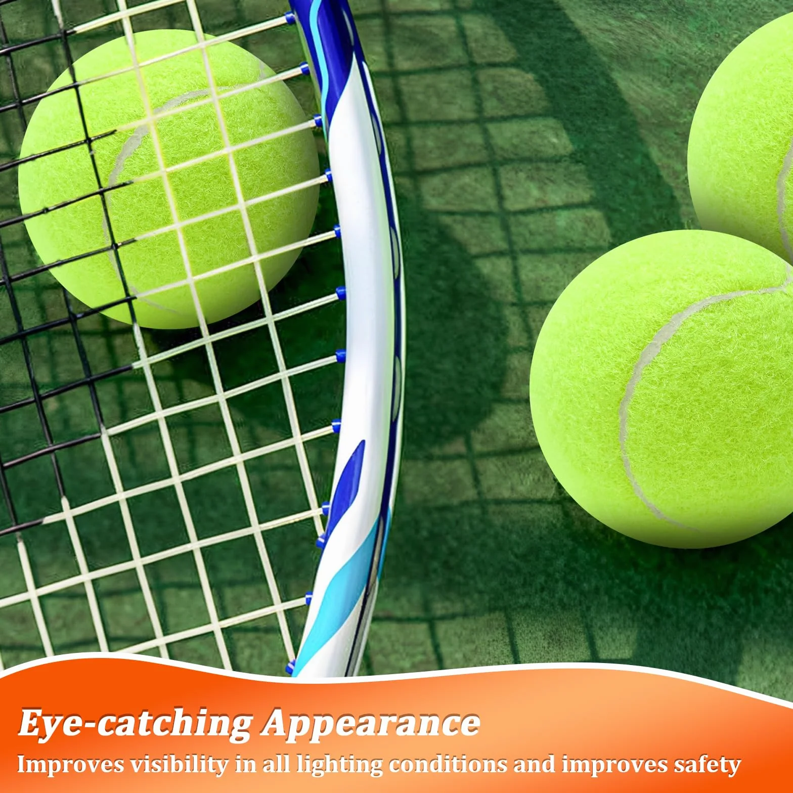 Paquete de 6 Pelotas de Tenis de Entrenamiento, Alta Elasticidad para Principiantes