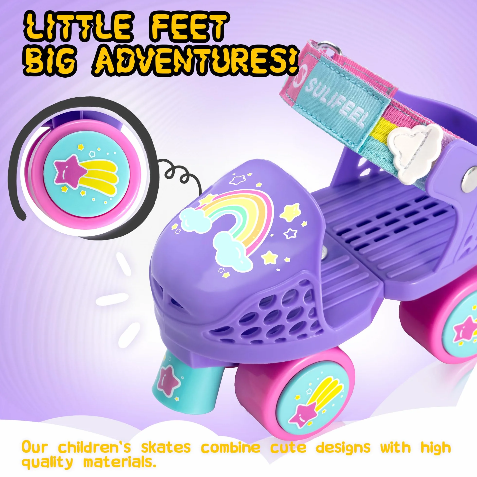 SULIFEEL Patines para niños ruedas ajustables principiantes 2-5 años
