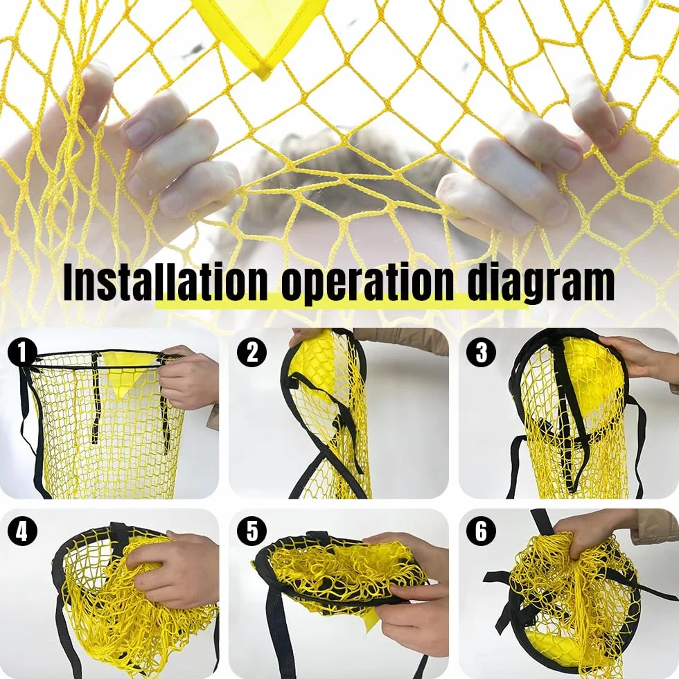 Red de Objetivo de Fútbol, Portería Plegable con Correas Ajustables para Entrenamiento de Tiro