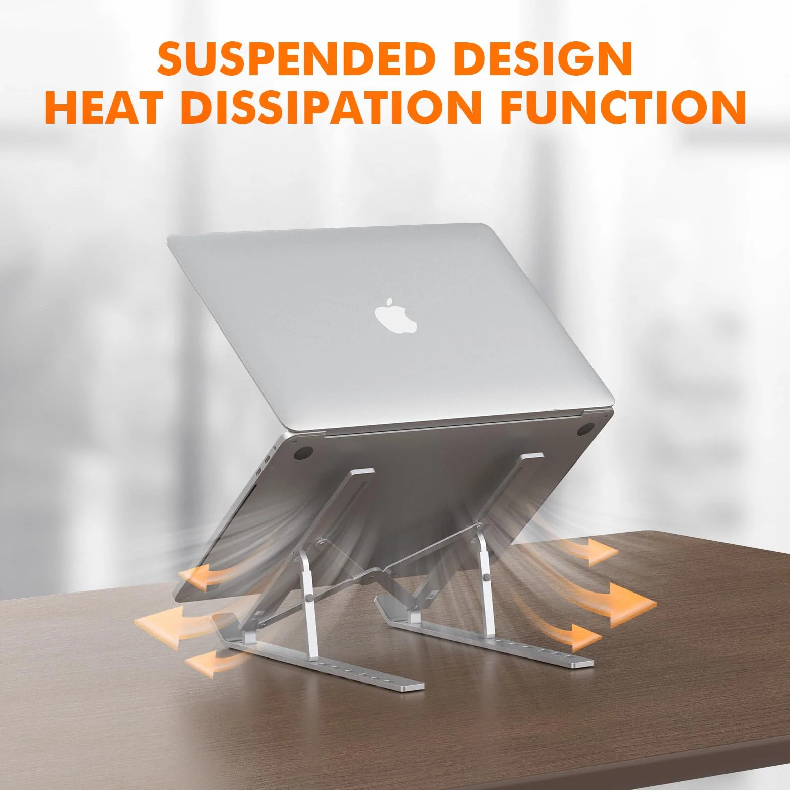 GRIFEMA Soporte para Ordenador Portátil, Laptop Stand Ajustable en 7 Ángulos, Aluminio Plegable con Bolsa, Ergonómico Ventilado para 10-15.6"