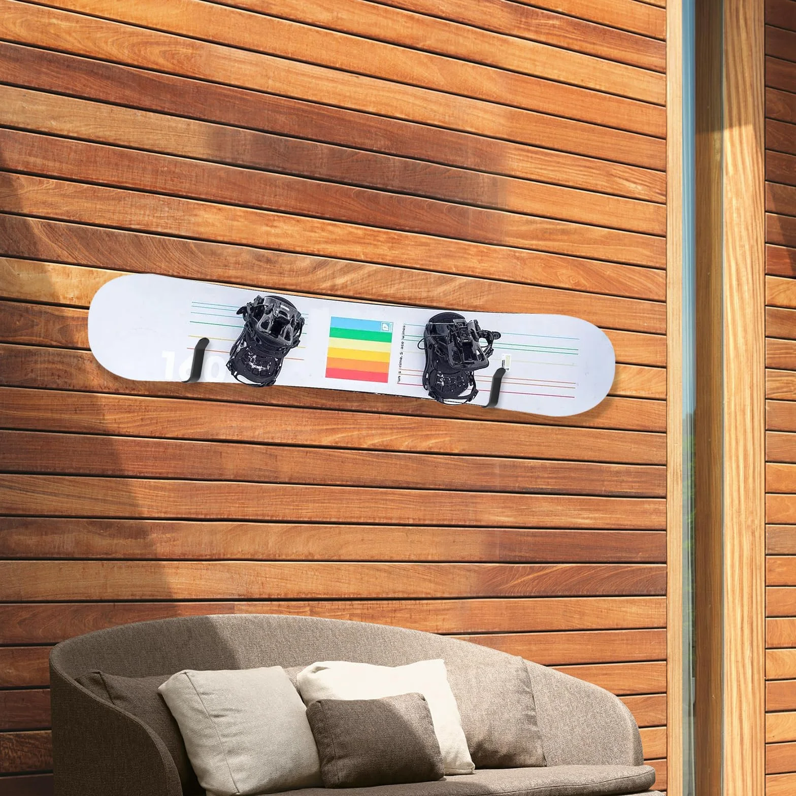 Soporte de Pared para Snowboard, Estante de Exhibición de Acero Fuerte