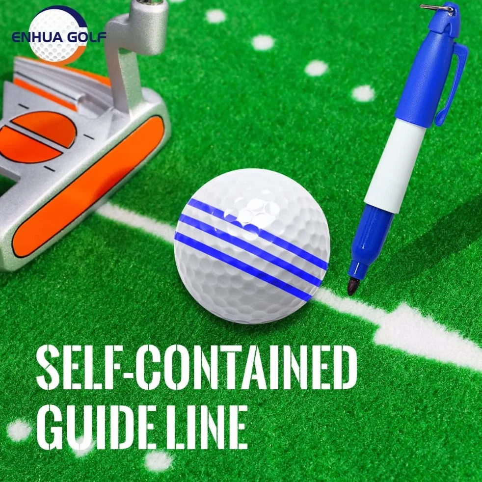 Kit de alineación de marcadores de Bolas de Golf 12pcs Plantilla de Revestimiento Herramienta de Poner