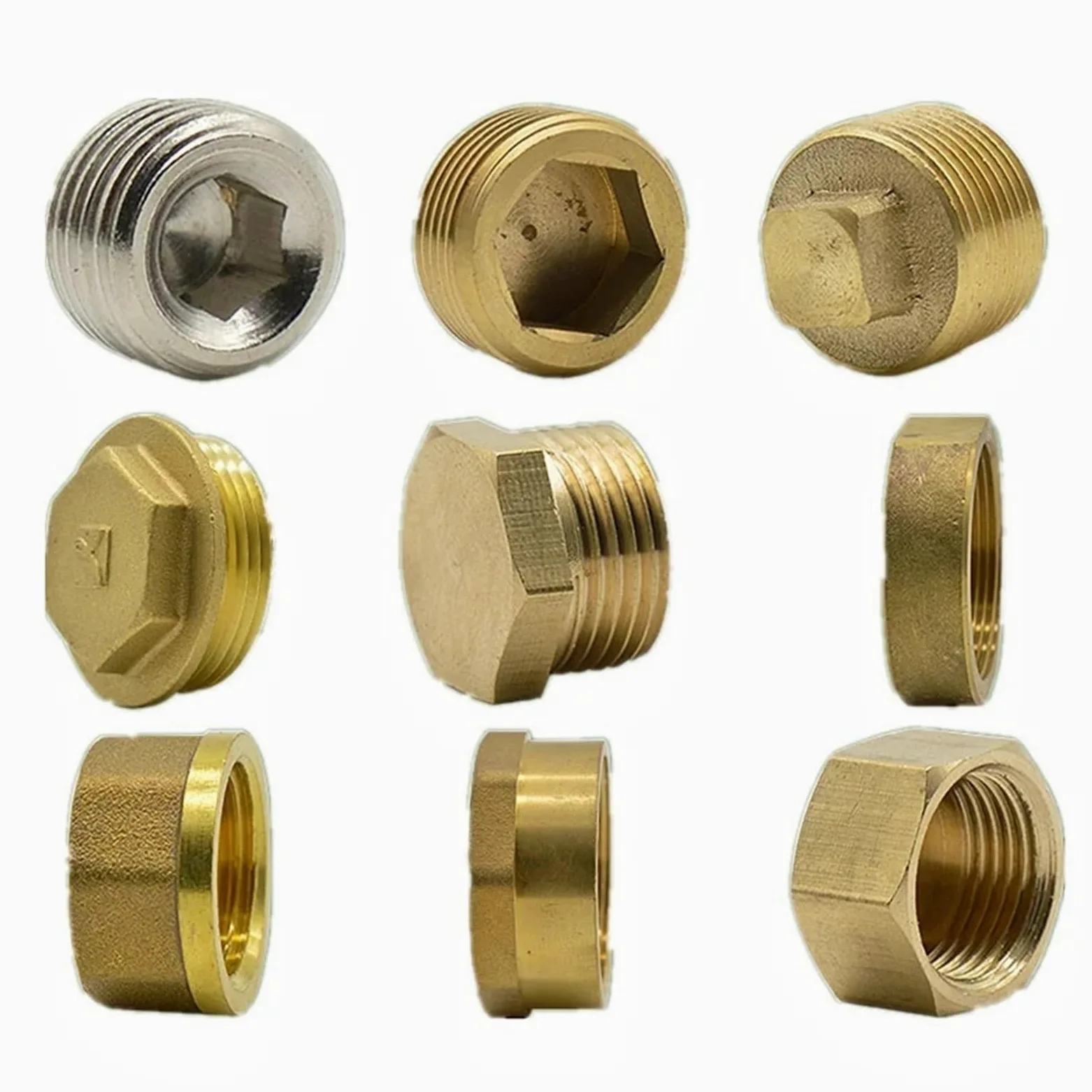 Conector rápido de latón con rosca macho y hembra de 1/8, 1/4, 3/8, 1/2 y 3/4 pulgadas, adaptador universal for grifo.(1l2 Female,10pcs)