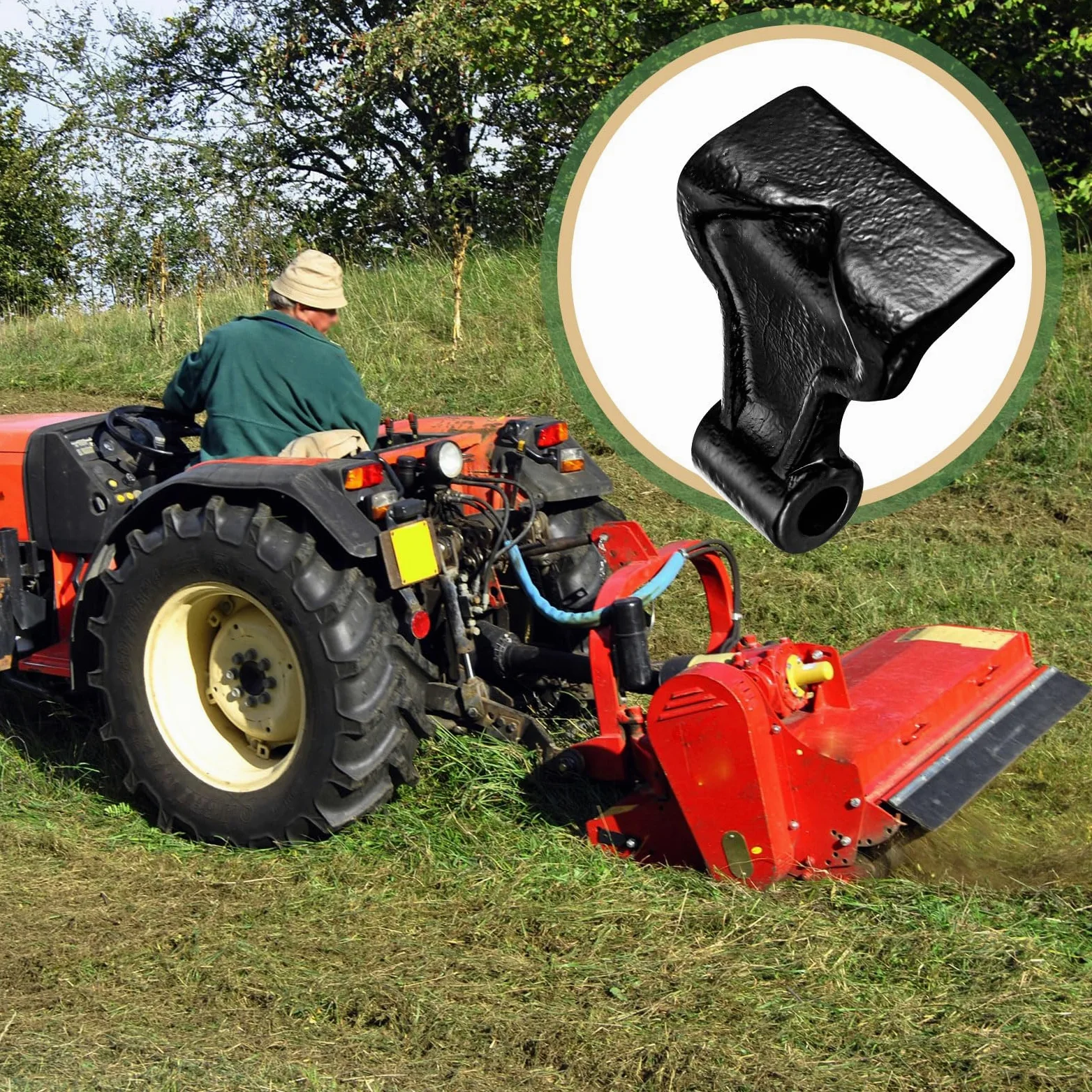 Threlaco 5 cuchillas de repuesto de acero de 3.5 pulgadas de ancho para cortacésped de tractor