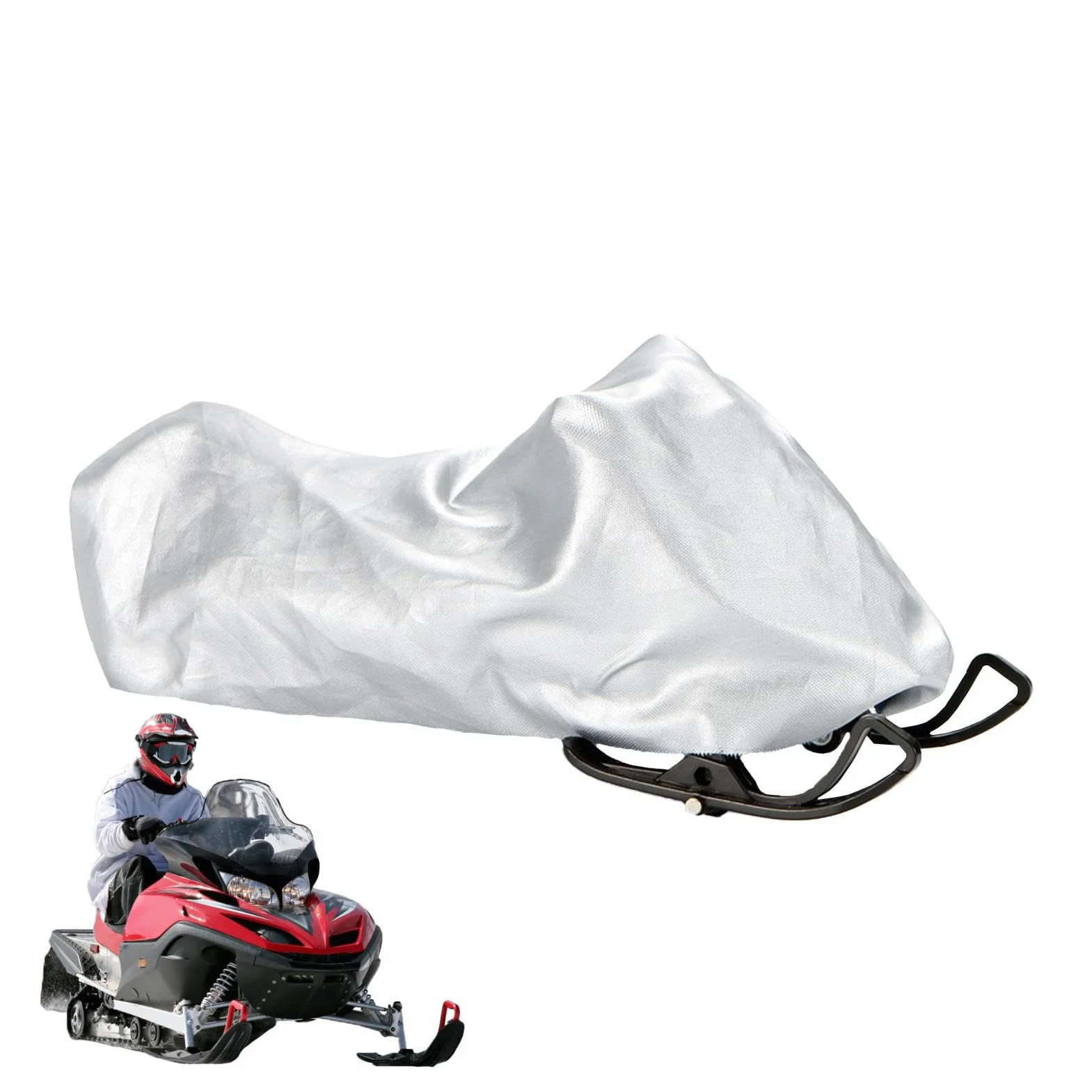 Cubierta impermeable para motos de nieve remolcables con protección UV y cordón elástico Qumiuu