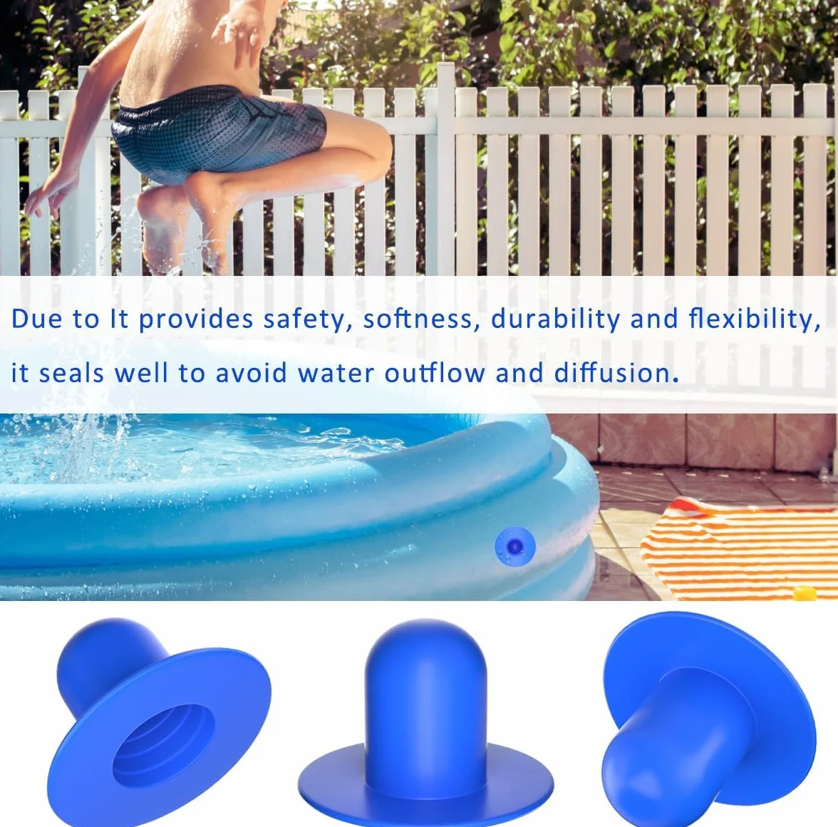 4PCS Tapones de Pared para Piscina, Tapones de Repuesto para Piscina, Tapón de Agujero para Filtro de Bomba, Tapones para Piscina sobre el Suelo