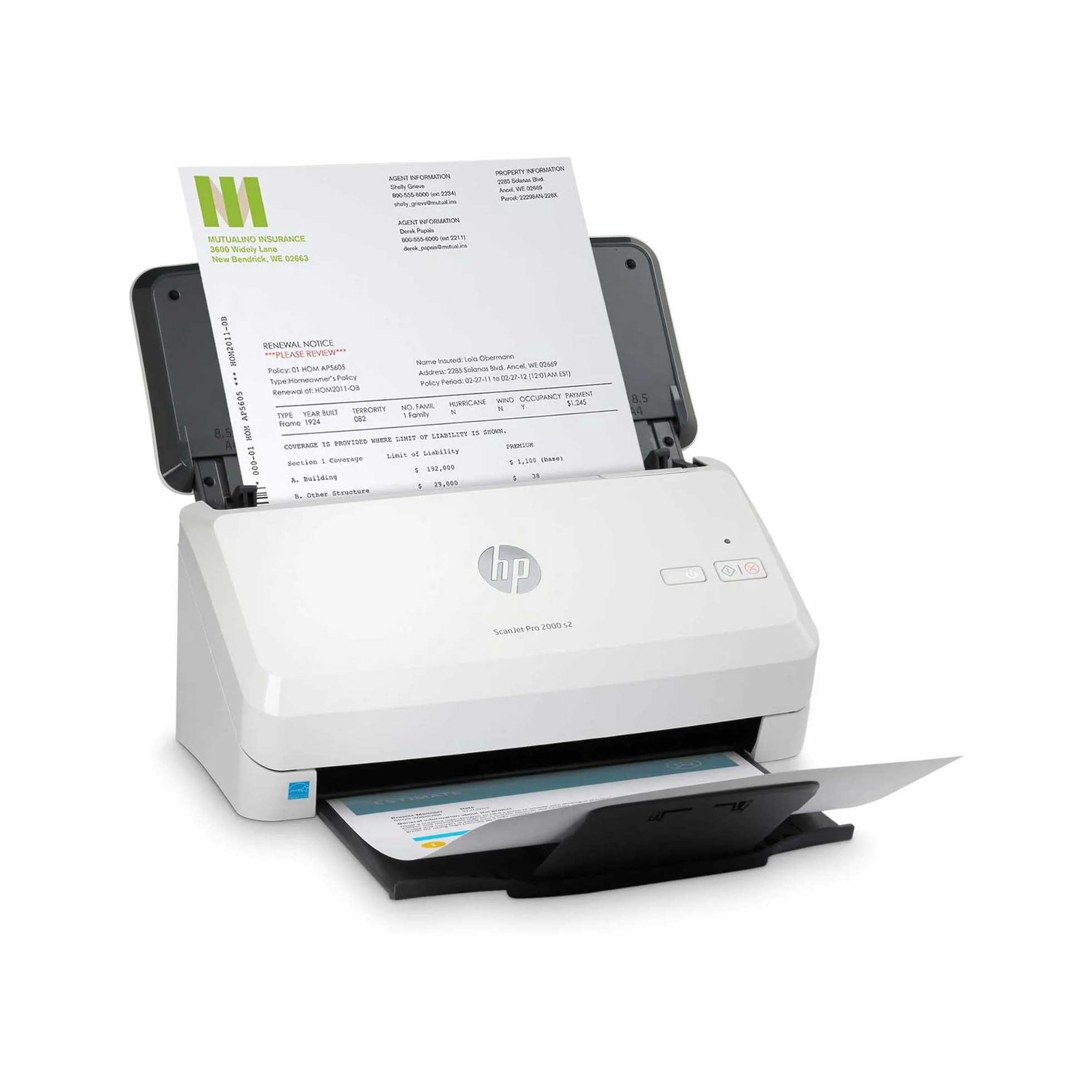 HP ScanJet Pro 2000 s2 Escáner Documentos ADF 50 Hojas Doble Cara 35 ppm 70 ipm USB 3.0 Gris