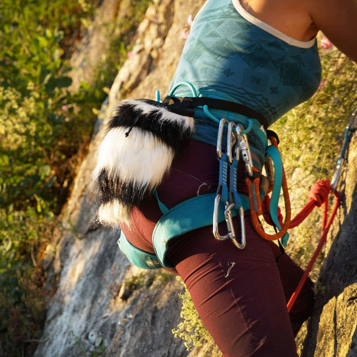 BG Climbing Bolsa de tiza cola para escalada, bloqueo, gimnasia - Original bolsa de Pof para niños y adultos