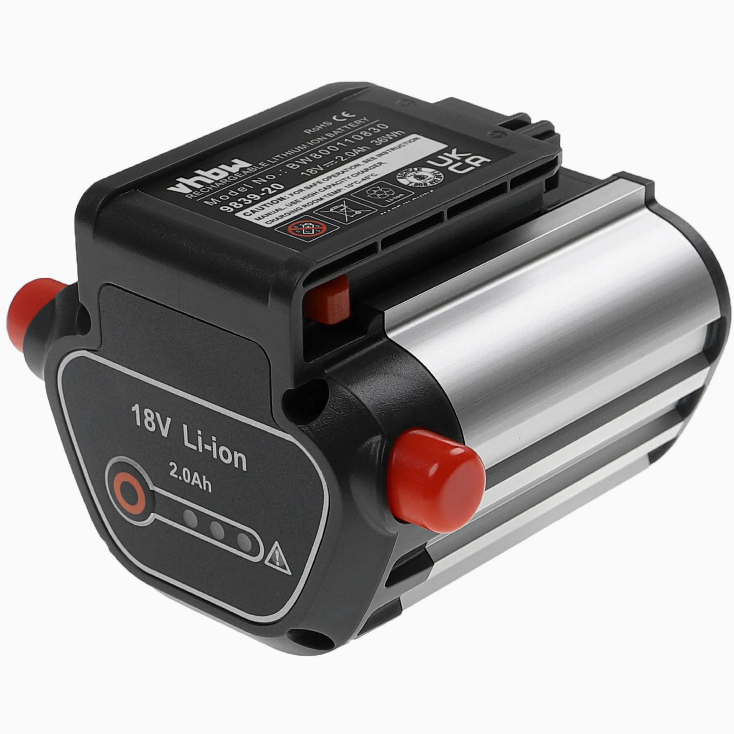 vhbw 2X Batería Compatible con Gardena AccuJet Li-18 (9335-20) cortacésped Tijeras cortacésped 2000mAh 18V Li-Ion