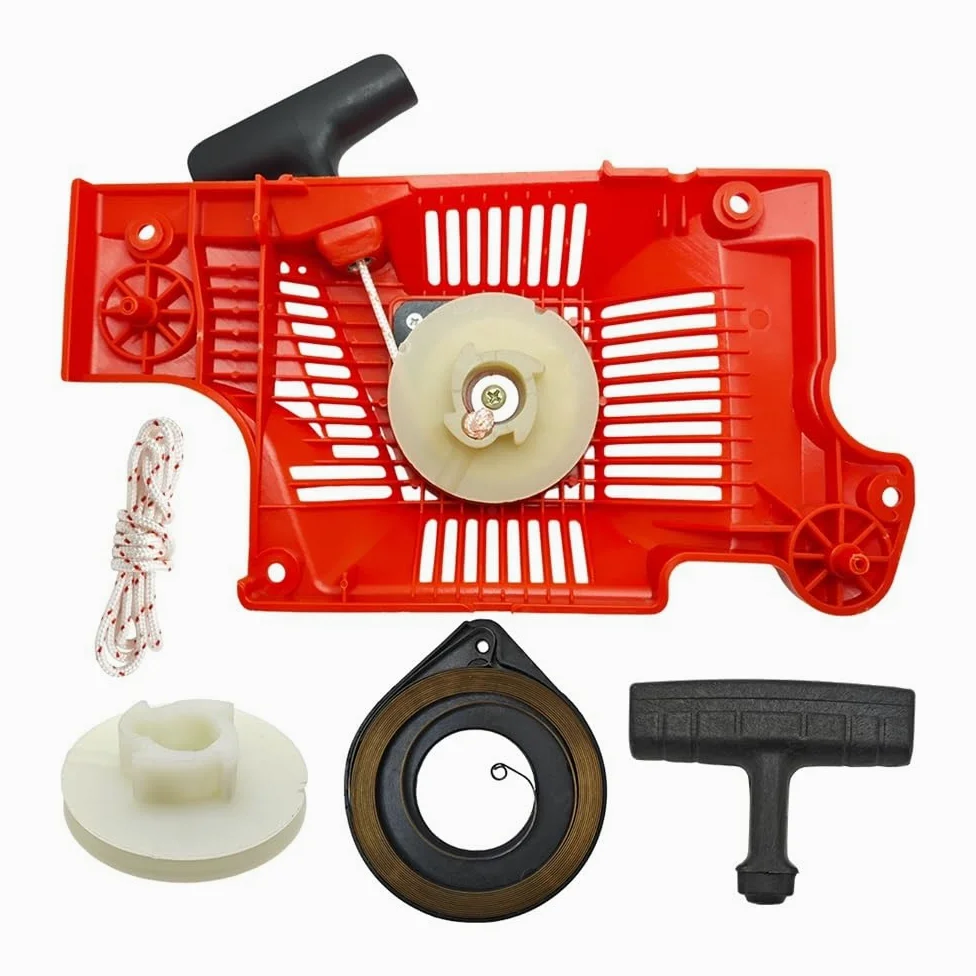 Kit de Servicio polea Retroceso Arranque, Resorte y Cuerda, Adecuado para motosierras 55, 50, 51 Piezas Repuesto