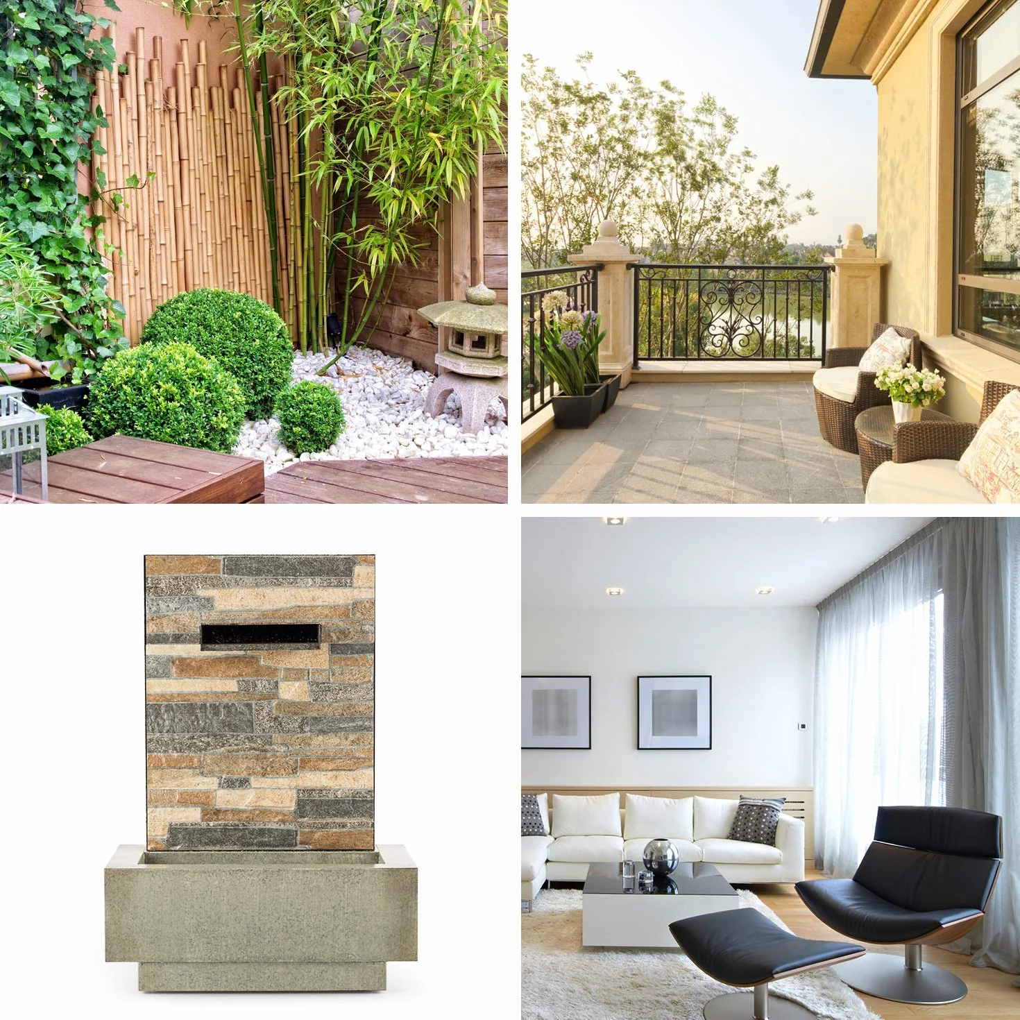Blumfeldt Watergate - Fuente de Agua Decorativa, Bombea hasta 1000 l/h, Potencia 15 W, Protección IPX8, Uso Exteriores e Interiores, Aspecto Granito, Ladrillo Visto, Gris galvanizado