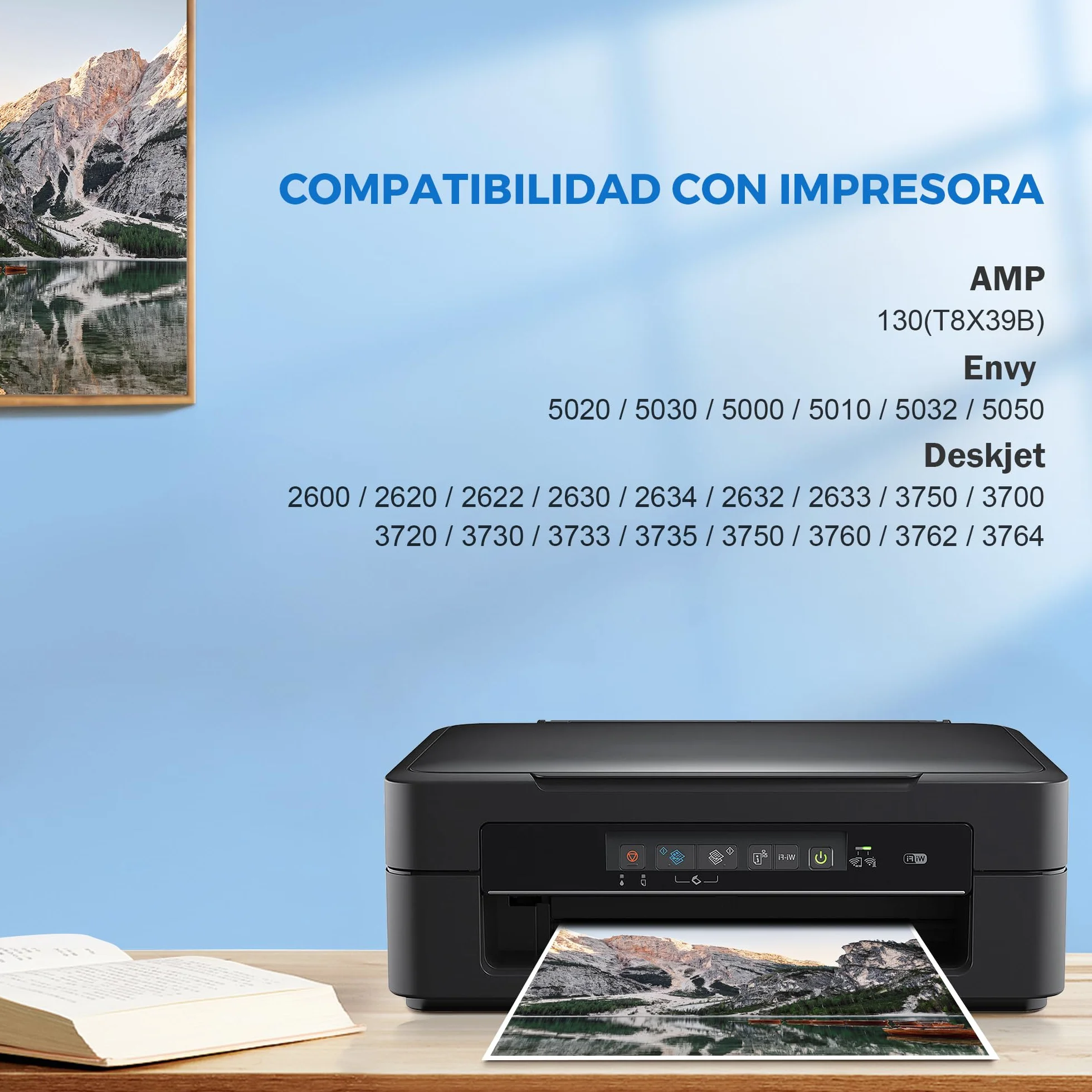 Cartuchos de Tinta Remanufacturado 304XL Negro Compatible HP Envy Deskjet 2-Pack