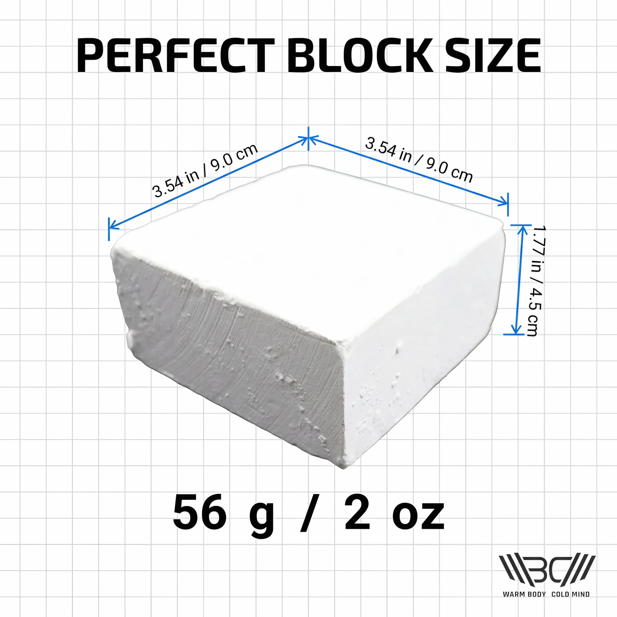 Bloque de Tiza para Levantamiento de Pesas - Gym Chalk Block, Carbonato de Magnesio, Crossfit, Escalada