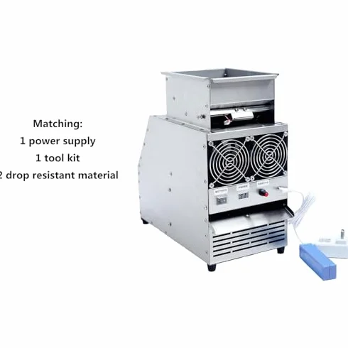 Máquina eléctrica Winnower de granos, separador de acero inoxidable con ventilador de velocidad ajustable para limpiar mijo, granos y semillas