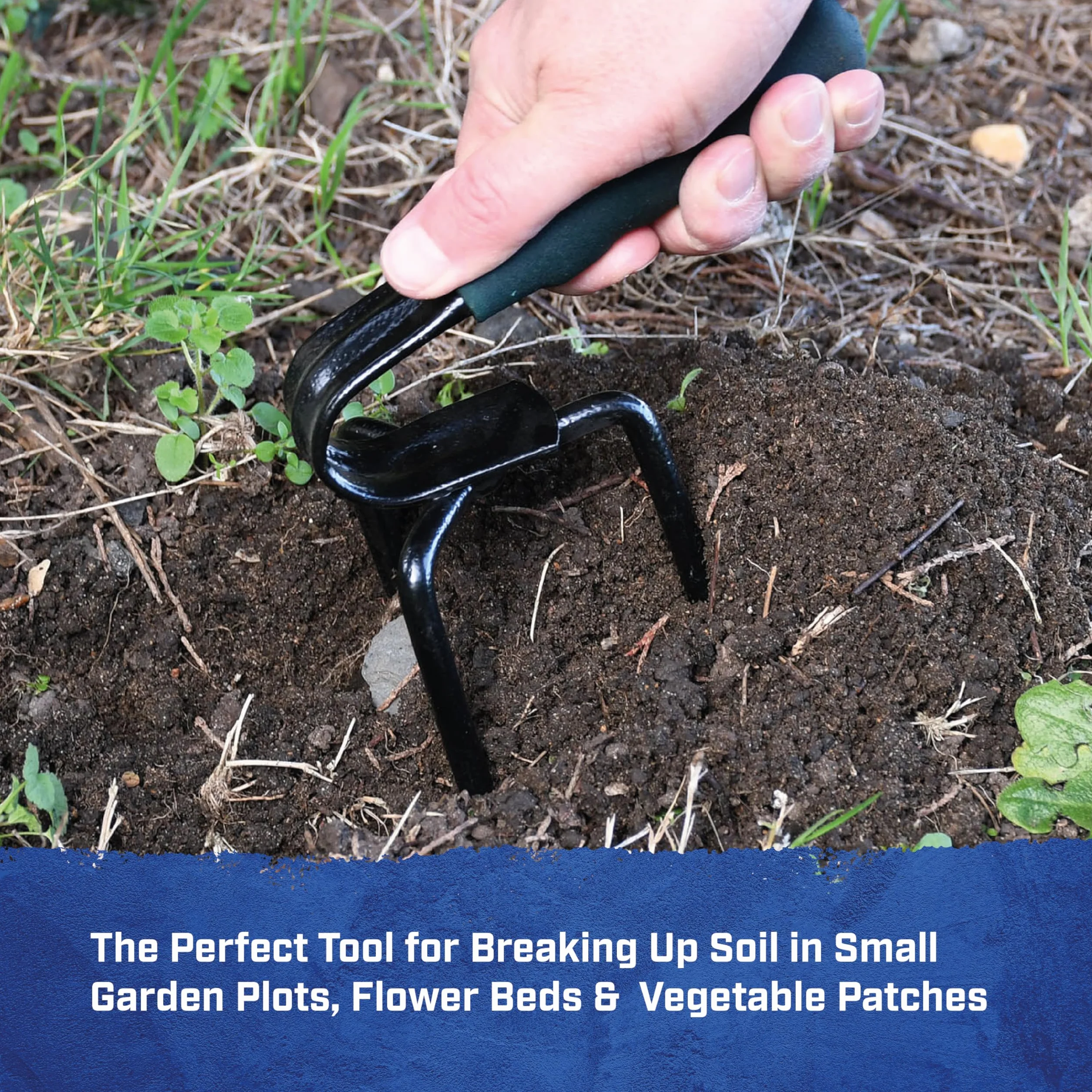 Faithfull Tools FAIESSMPC Essentials Mini-cultivateur à main Bleu 8,5 x 23 x 17 cm