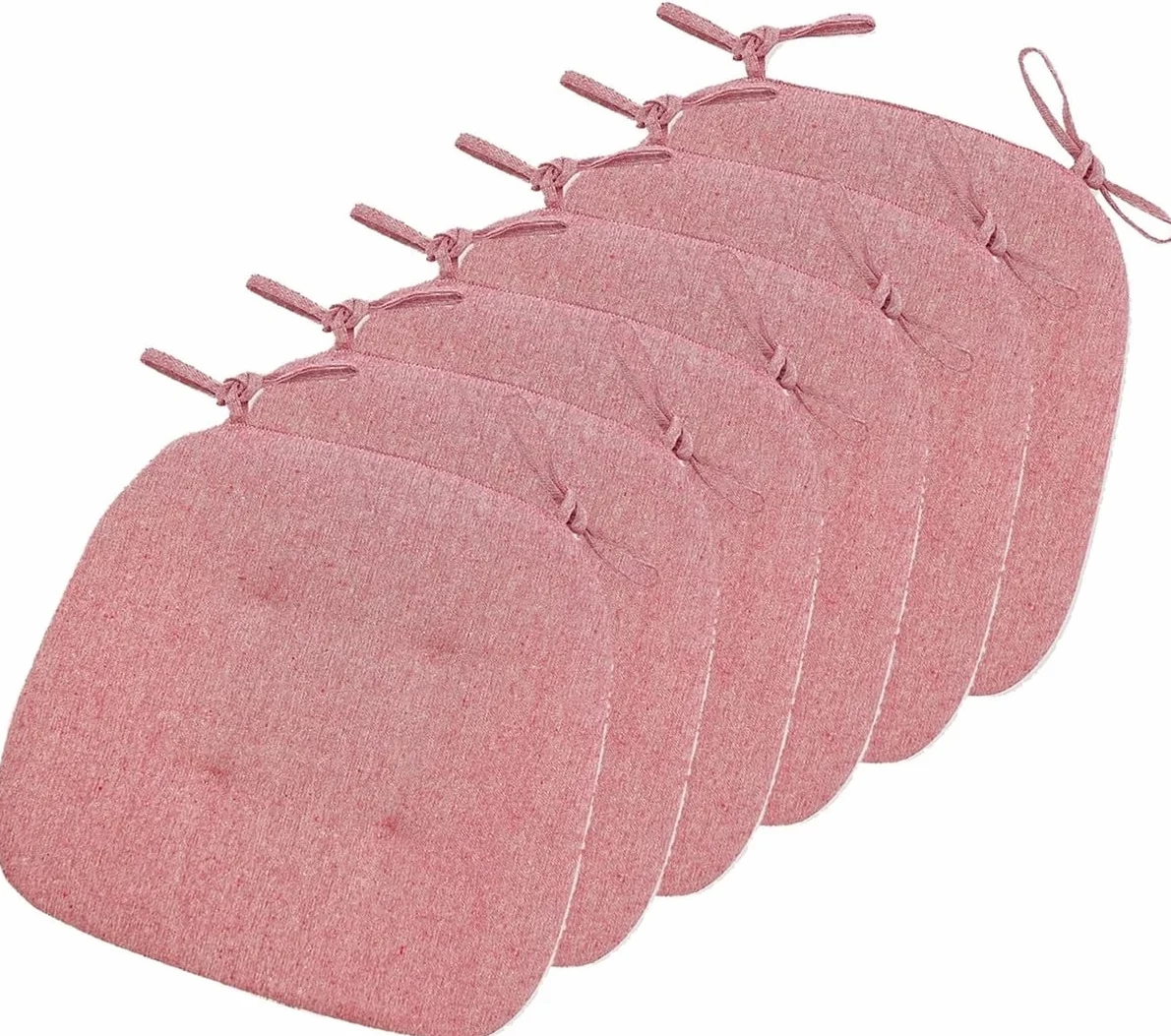 Cojín para Silla de Comedor con Lazos, cojín para Asiento de Cocina con Forma de Herradura, Almohadillas para Silla de Comedor, se Pueden Usar de Doble Cara
