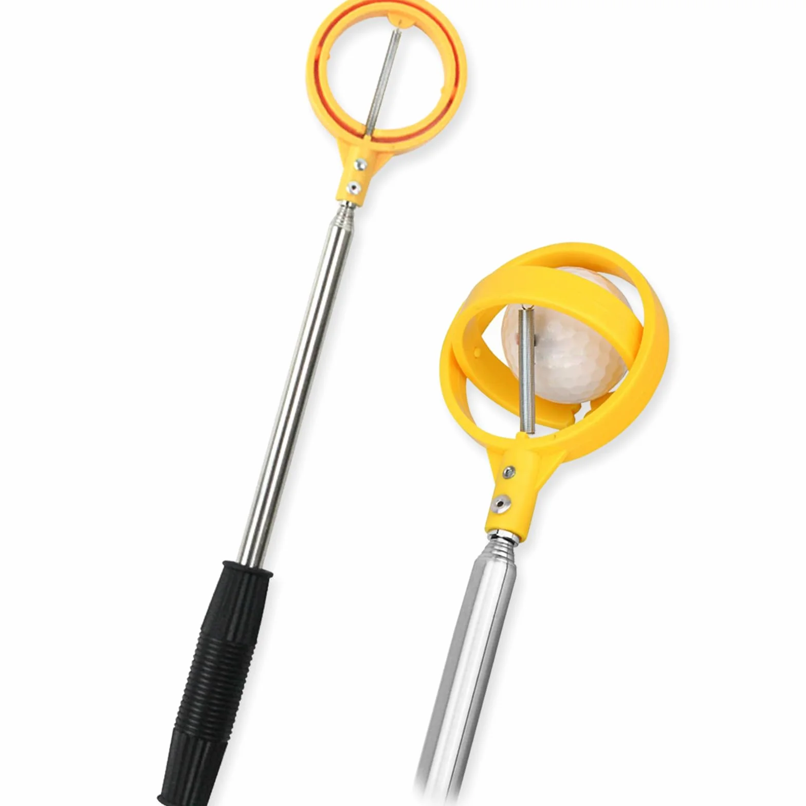 Ideal Swan Recogedor de Pelotas de Golf Retráctil Telescópico de Acero Inoxidable