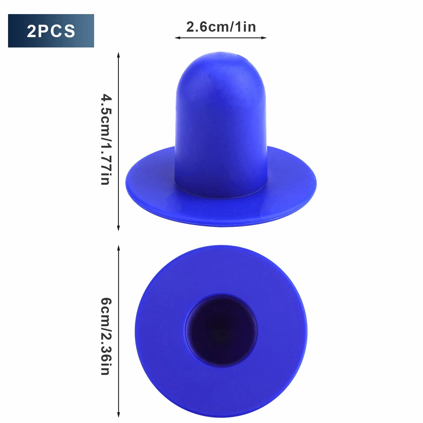KINBOM Tapón de Piscina, Compatible con y Bestway, Tapón de Tapón de Orificio de Colador de Bomba de Filtro Tapón de Goma para Piscinas sobre el Suelo (2 Piezas, Azul)