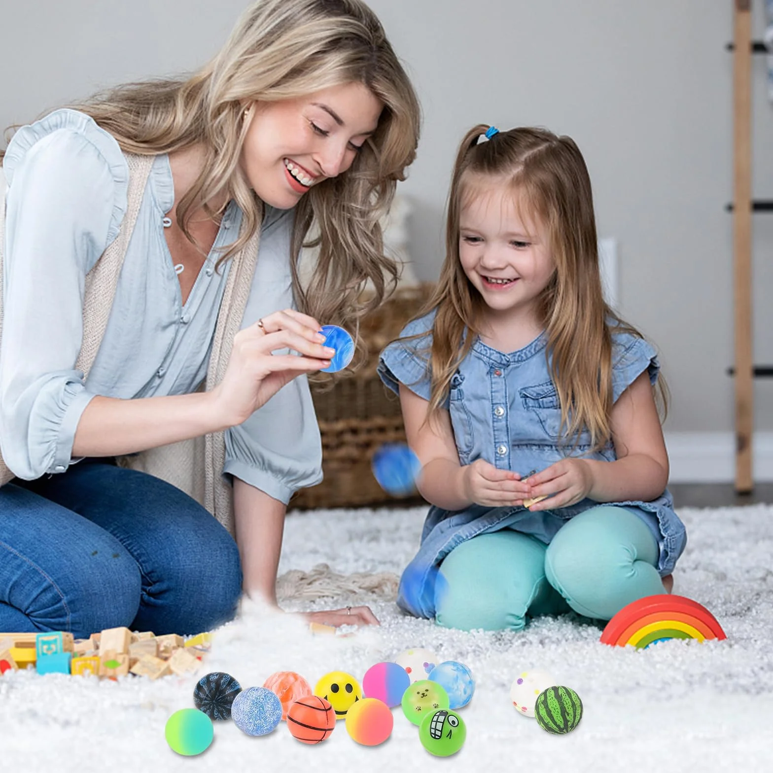 Leonshco Pelotas de goma 5 mm para niños rebote saltar relleno piñata